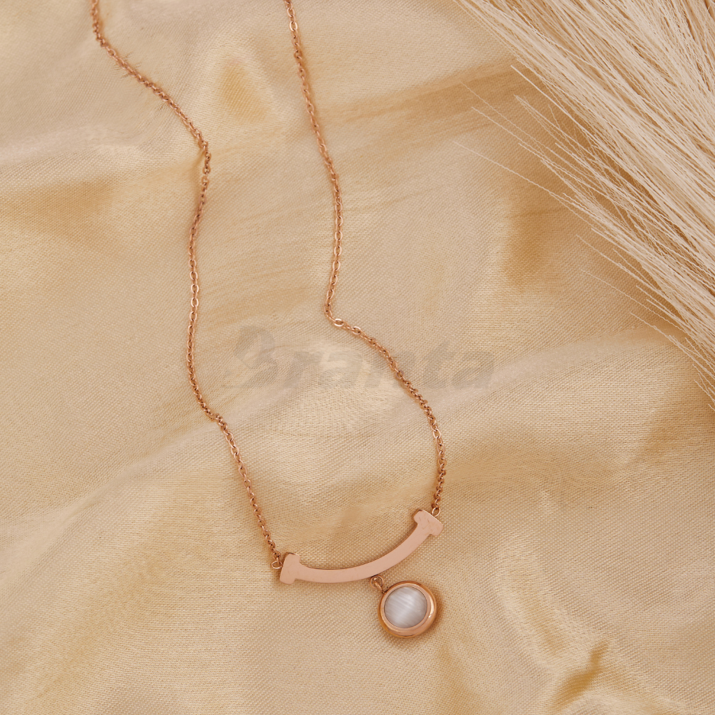 Branta Whispering Pendant Rose Gold Necklace For Women - view 2