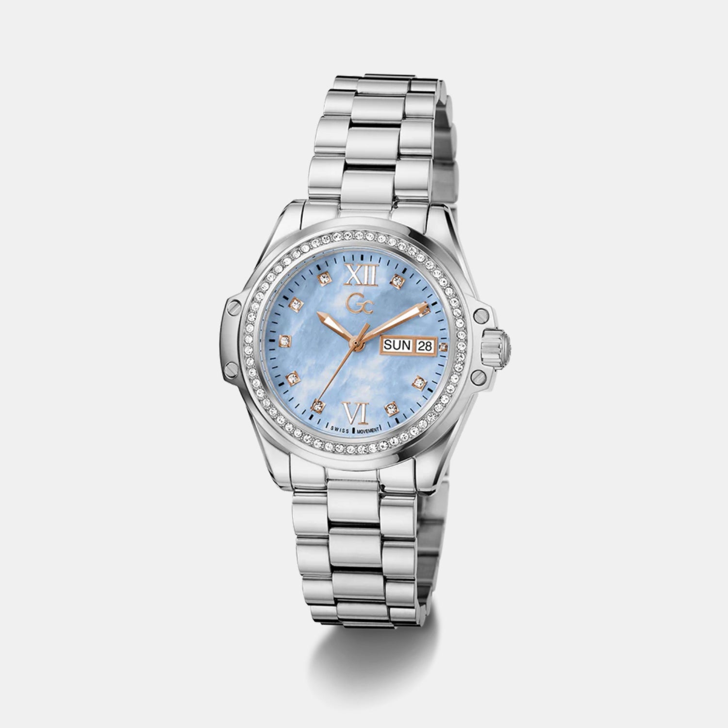 GC Bolt Women Quartz Blue Mother Of Pearl Dial Analog Stainless Steel Watch Z53003L7 - view 2