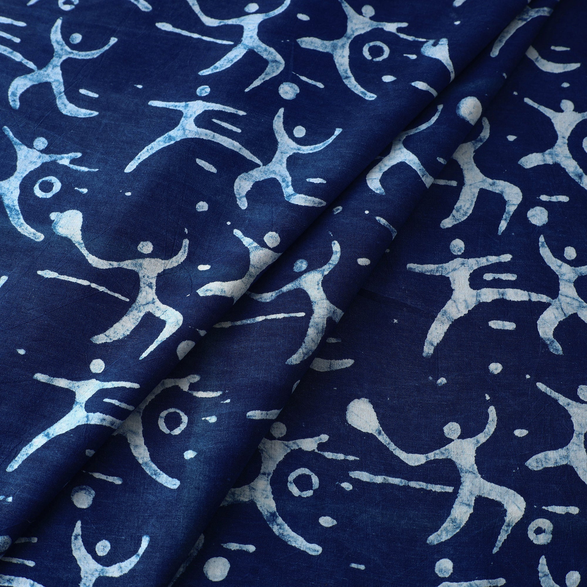 BINDAAS UNLIMITED Blue - Bindaas Block Printed Natural Dyed Cotton Fabric 02 - view 2