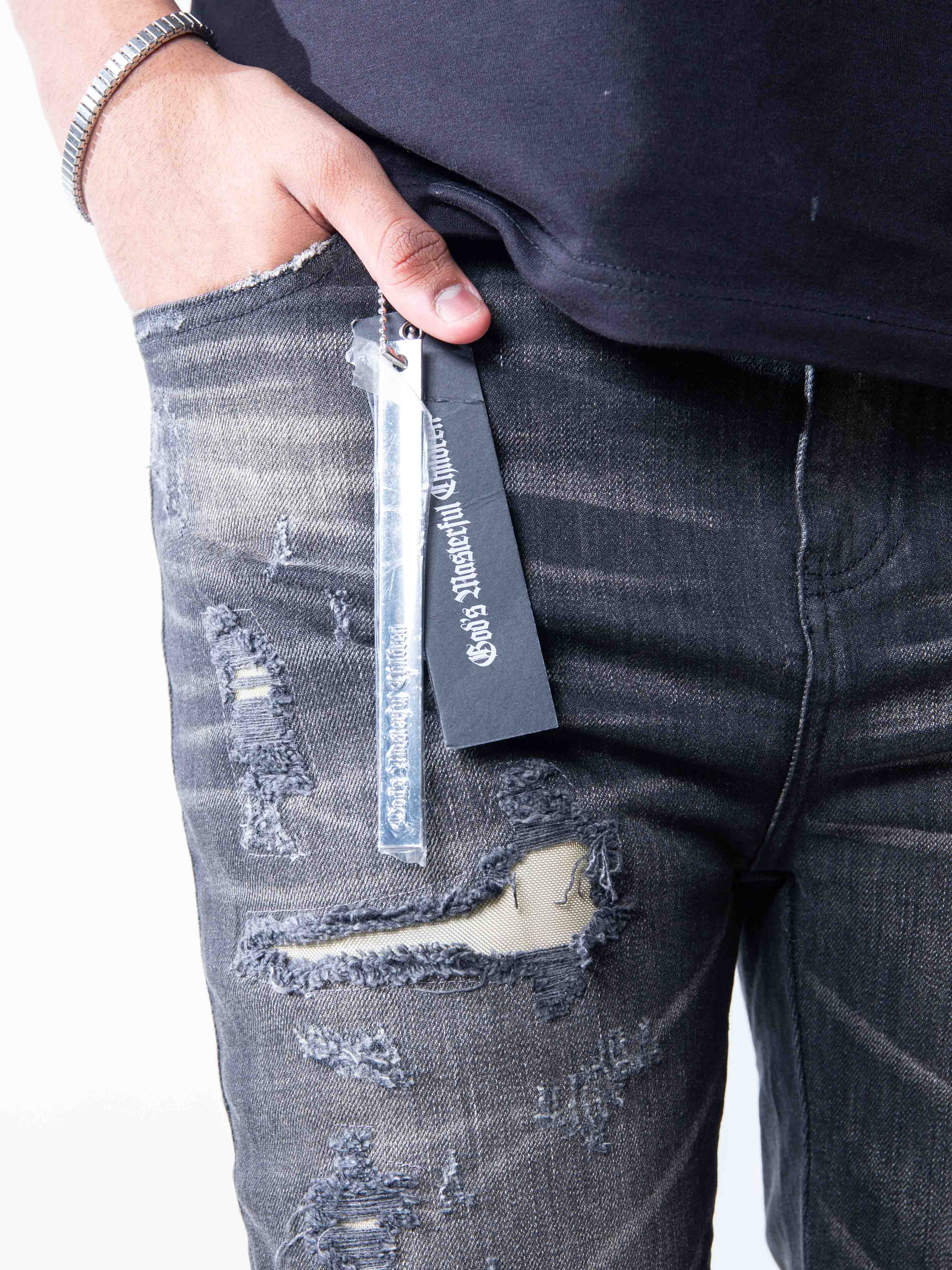 God's Masterful Children Metallo Jeans Black - view 3