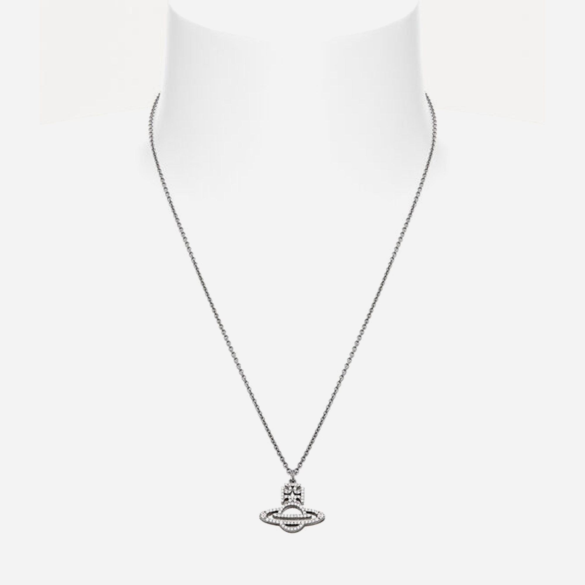 Vivienne Westwood Man. Trudy Pendant Necklace White Cz - view 2