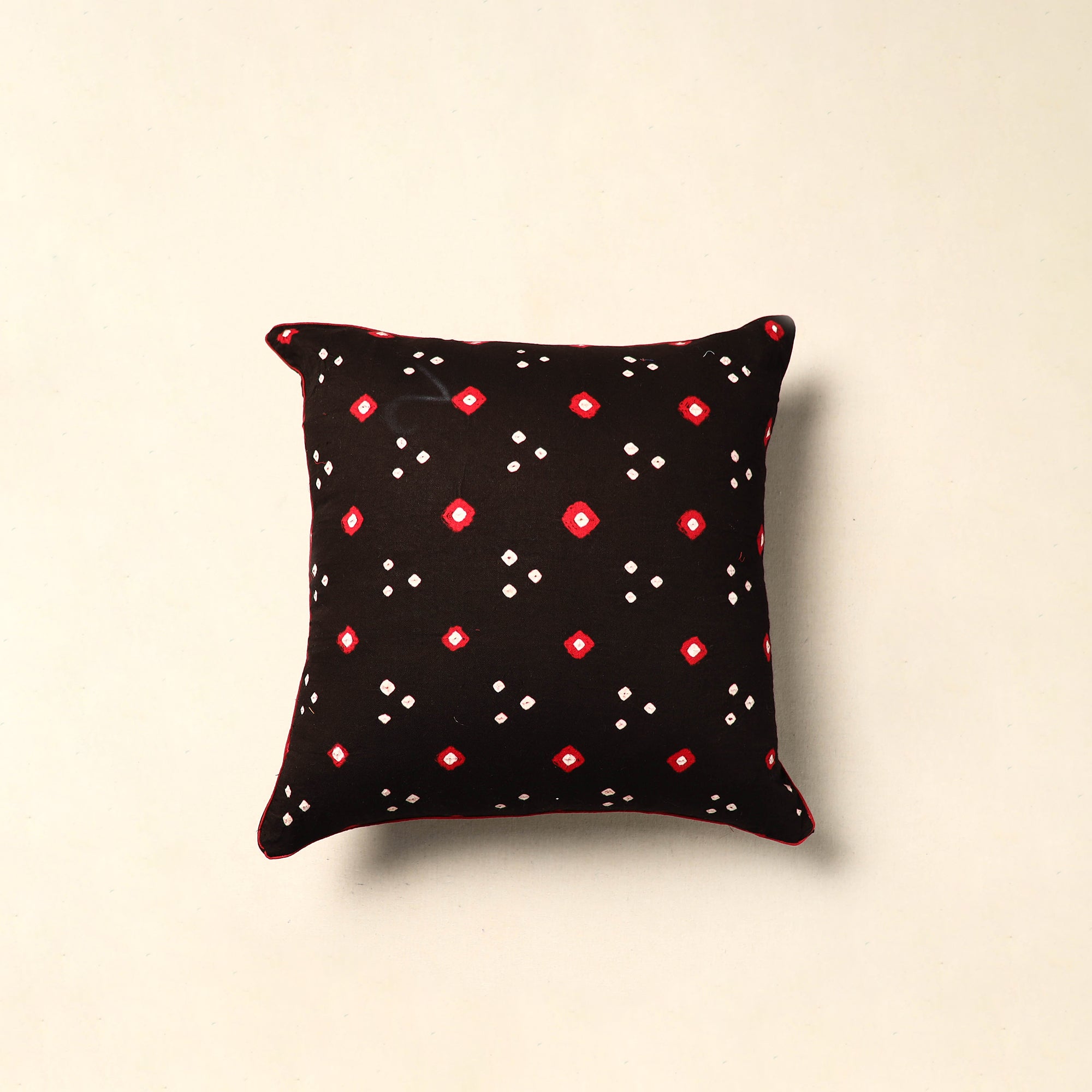 NOORI BAZAR Black - Tie & Dye Cotton Bandhani Cushion Cover 13