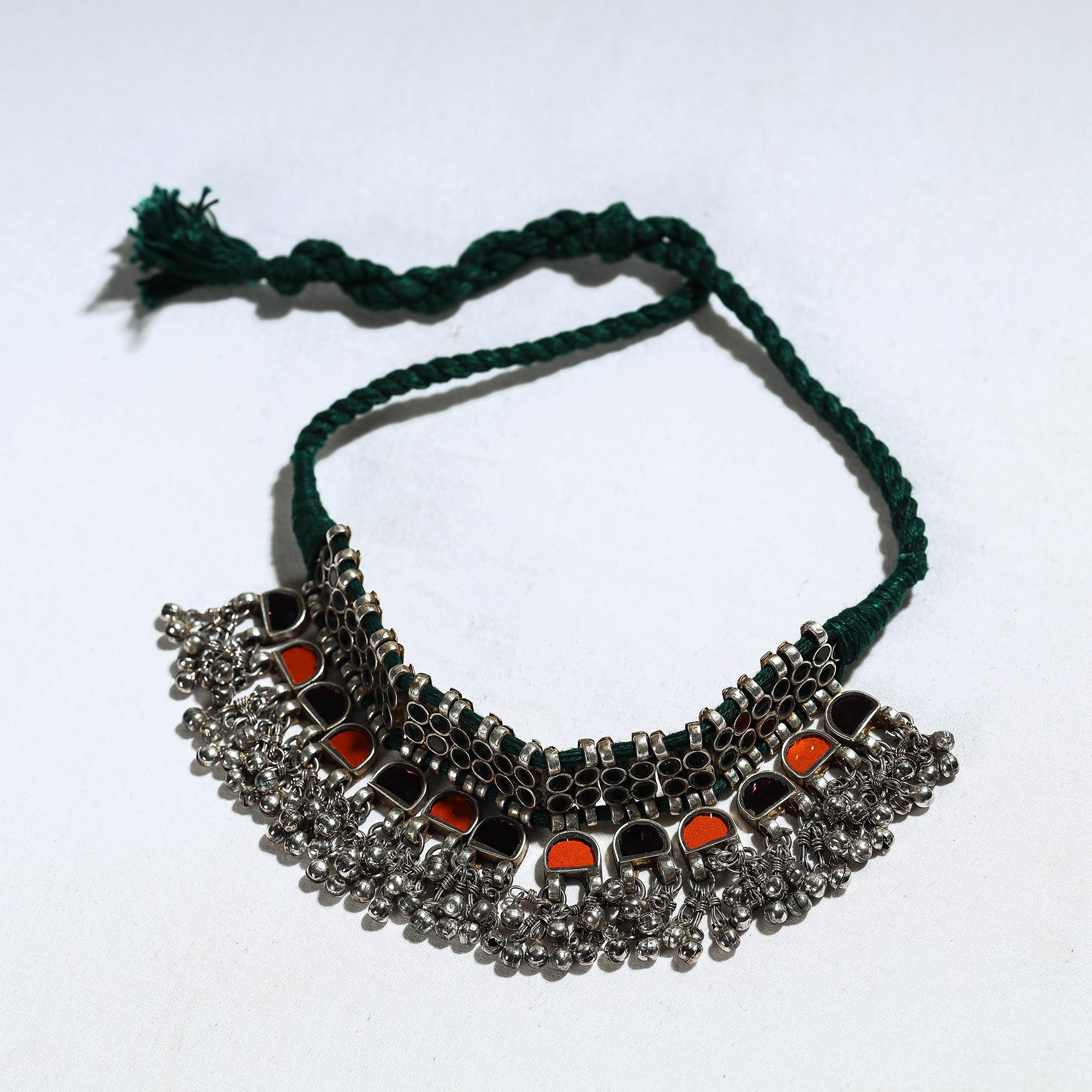 ITOKRI CRAFTS INITIATIVE Antique Glass Encrusted Tribal GS Necklace - view 2