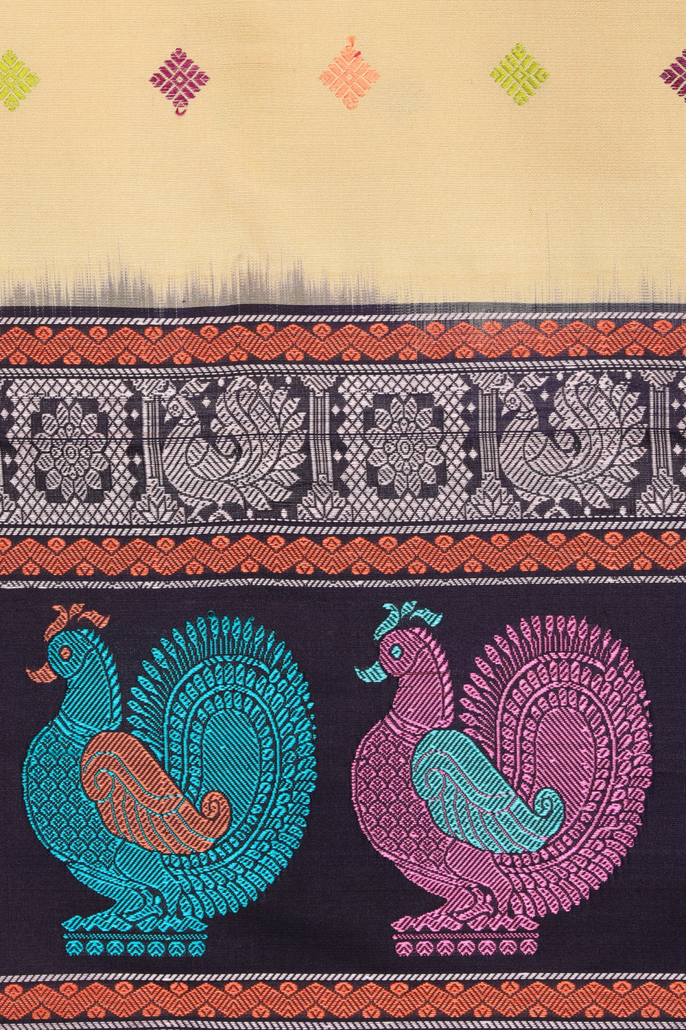 Kalanjali Gadwal Silk Classy Beige Dupatta - view 2