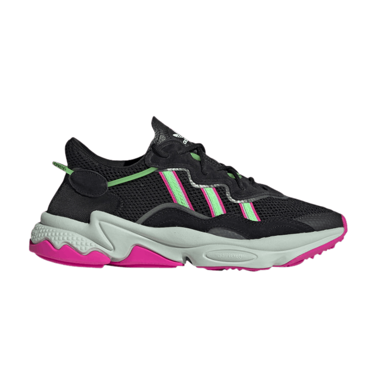 adidas Ozweego Black Shock Lime Pink (Women's)