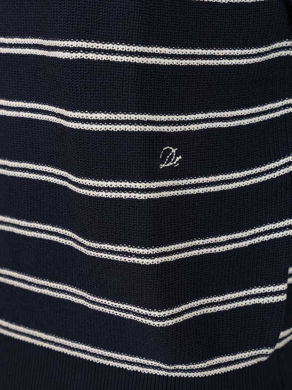Dunst Cotton blend striped polo shirt - view 4