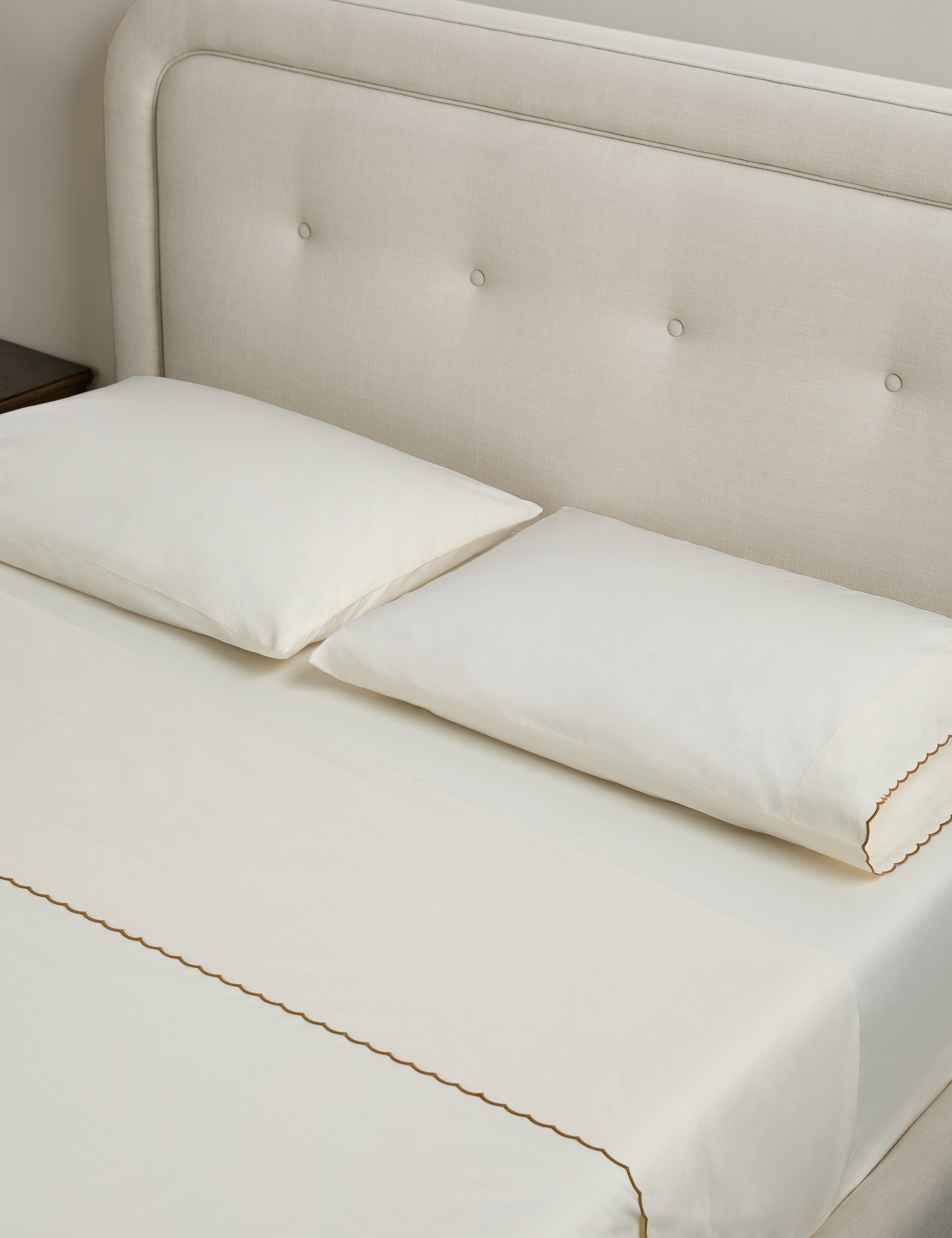 Lulu and Georgia Hatton Scalloped Percale Sheet Set - view 2