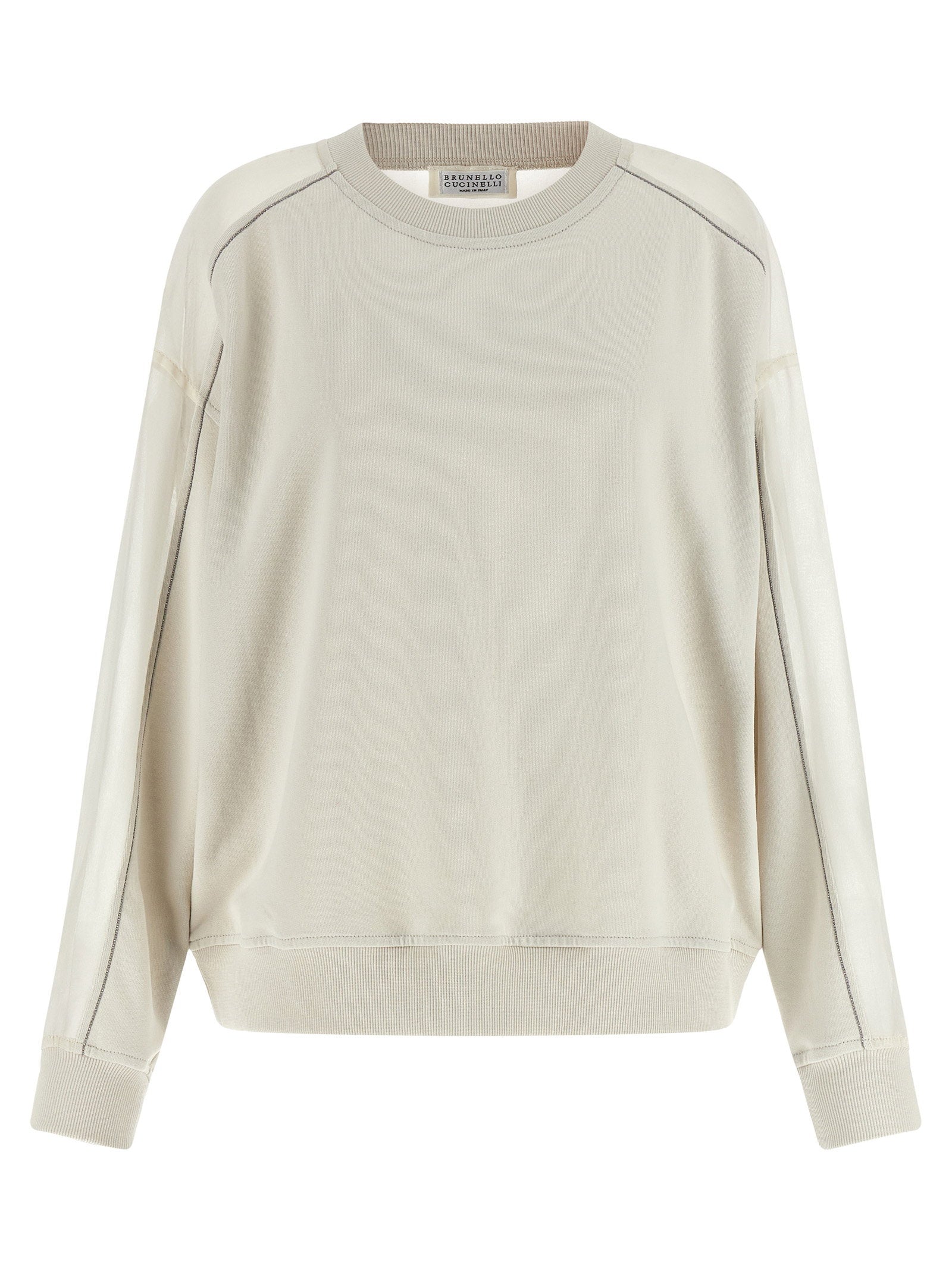 Brunello Cucinelli Organza And Monile Sweatshirt