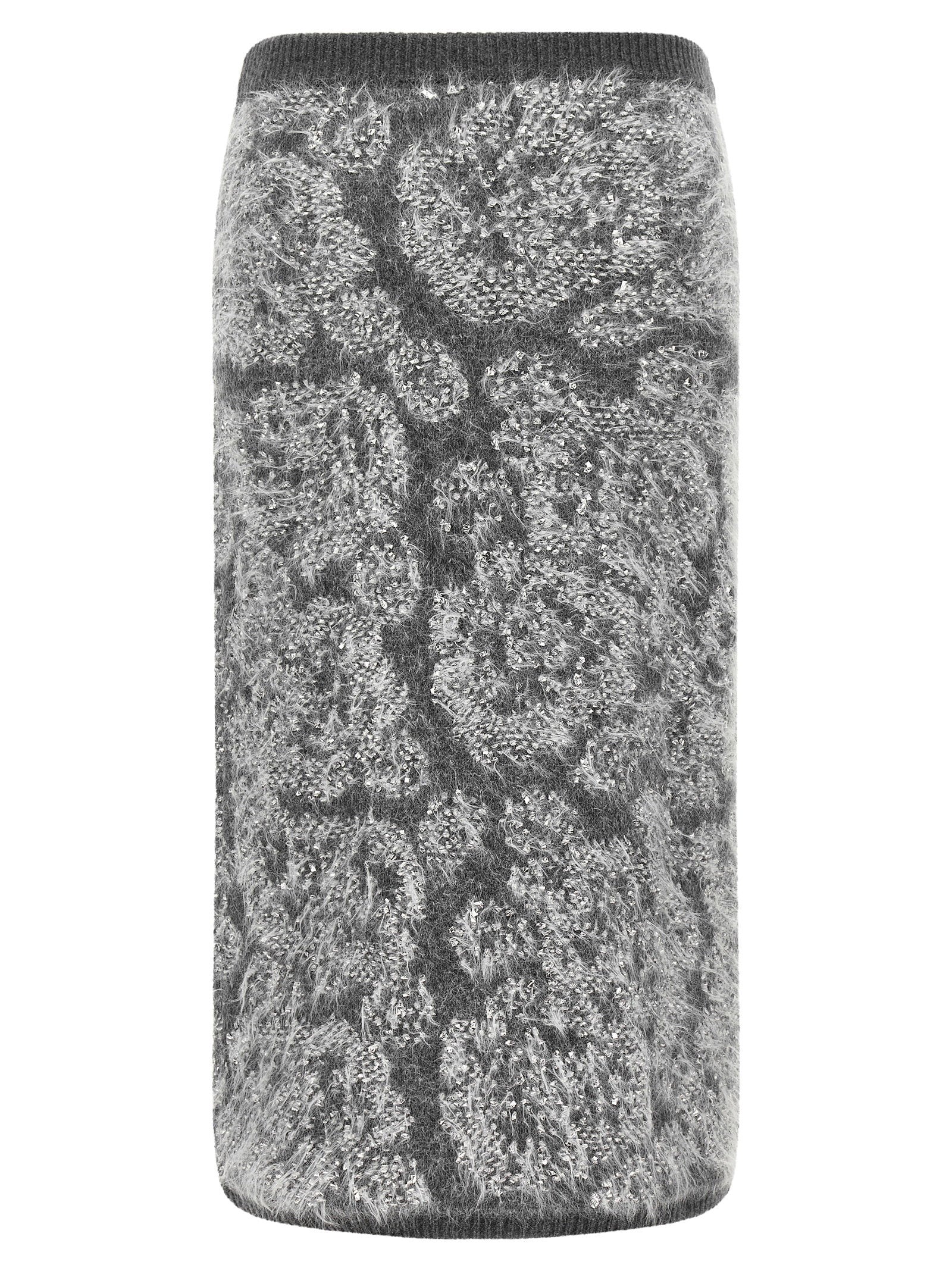 Nude Jacquard Knit Skirt - view 2