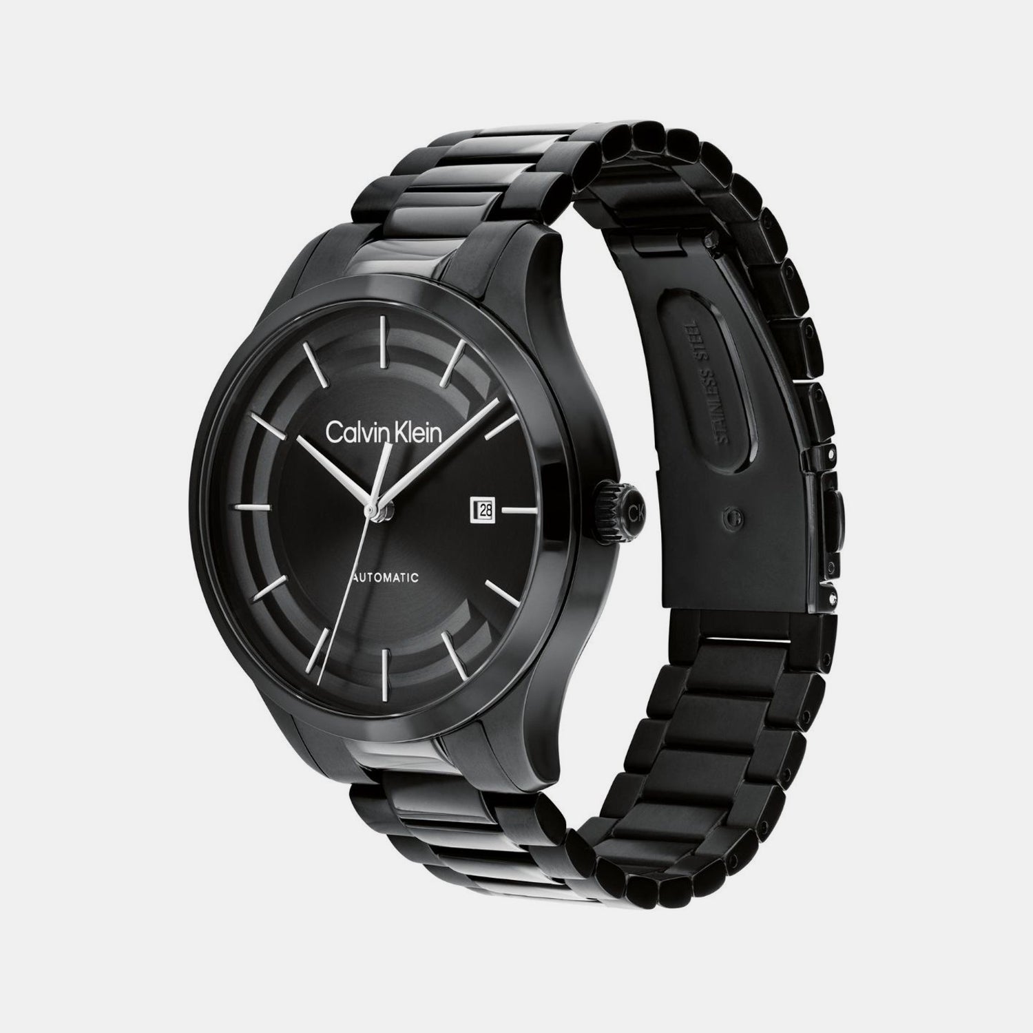 Calvin Klein Ck Iconic Men Automatic Black Dial Analog Stainless Steel Watch 25300023 - view 2