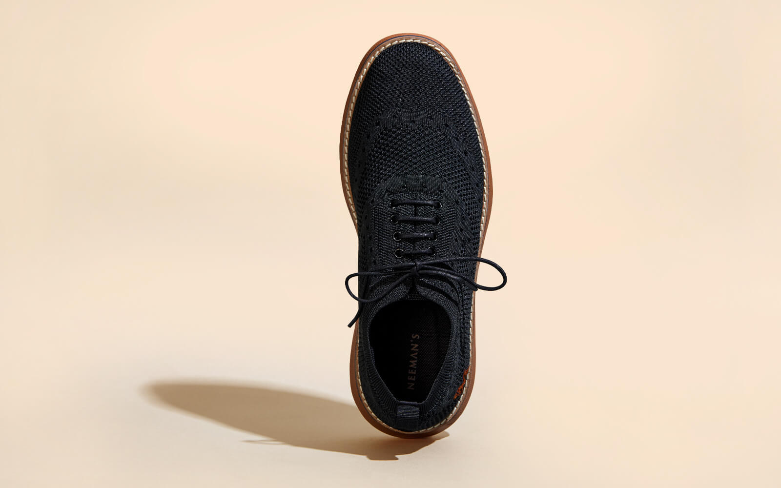 Neeman's Dress Sneakers : Black Tan - view 2