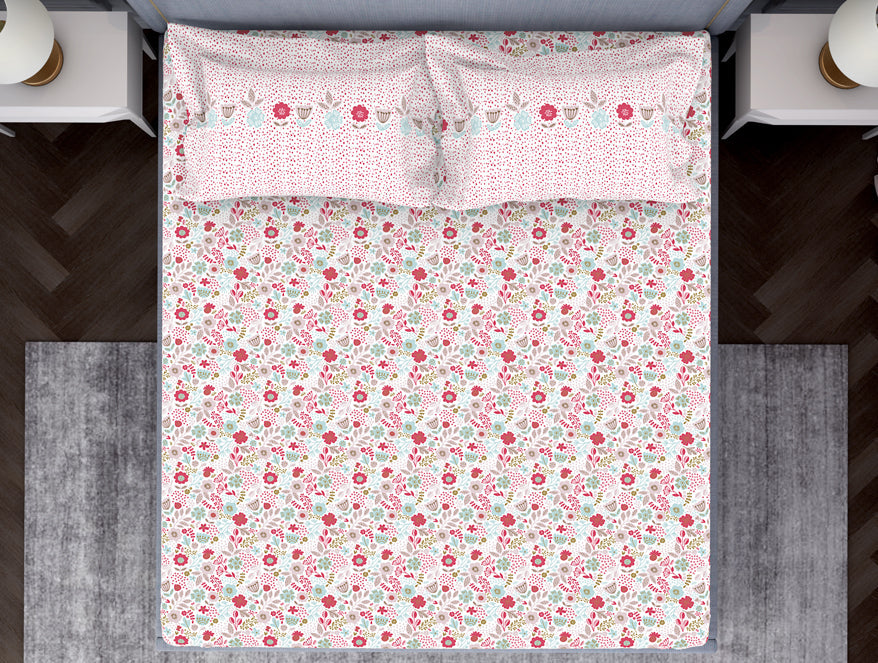 Spaces India Youthopia Floral 100% Cotton Double Bedsheet - Essentials by Spaces - view 9