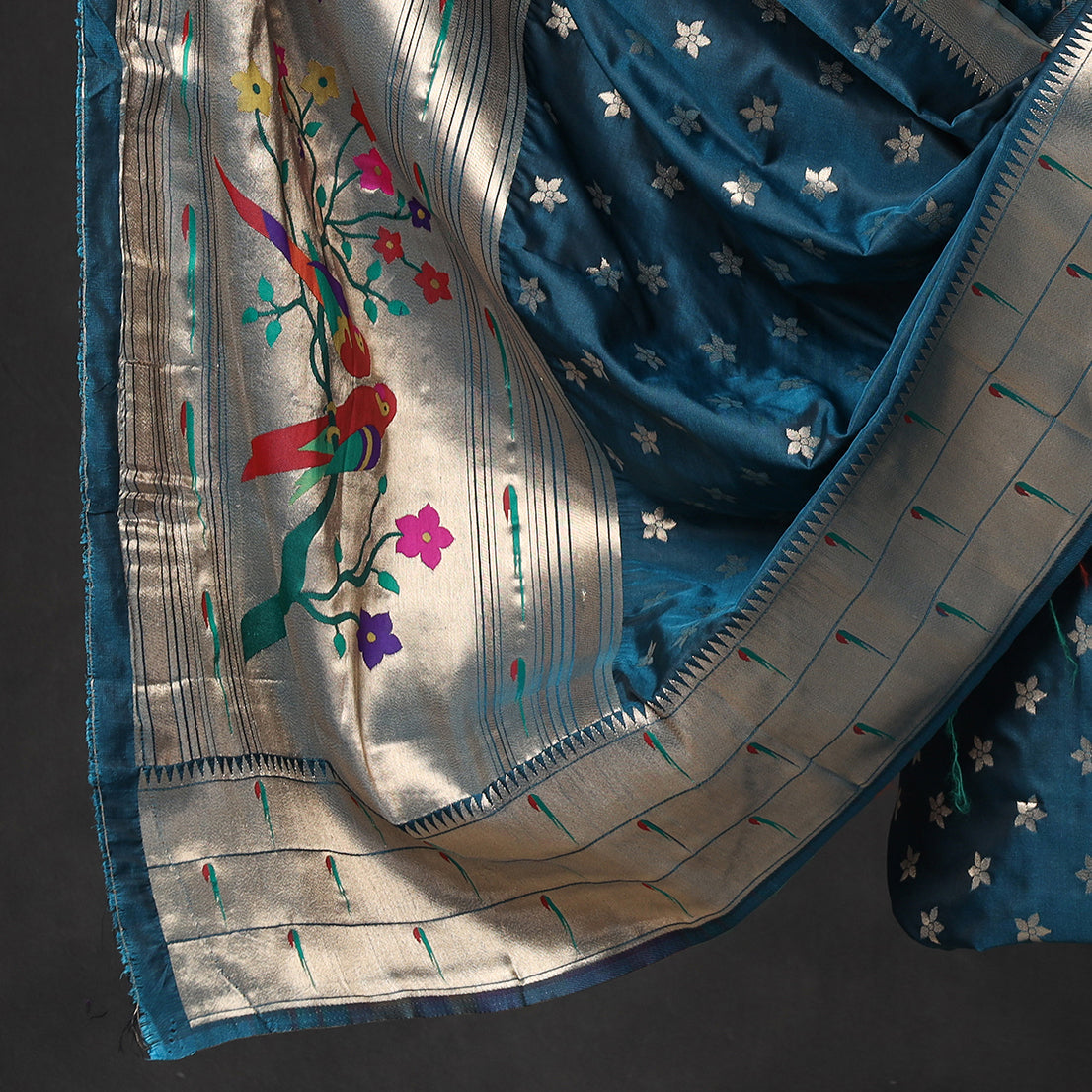ITOKRI CRAFTS INITIATIVE 2pc Paithani Weave Silk Suit Material Set 03 - view 5