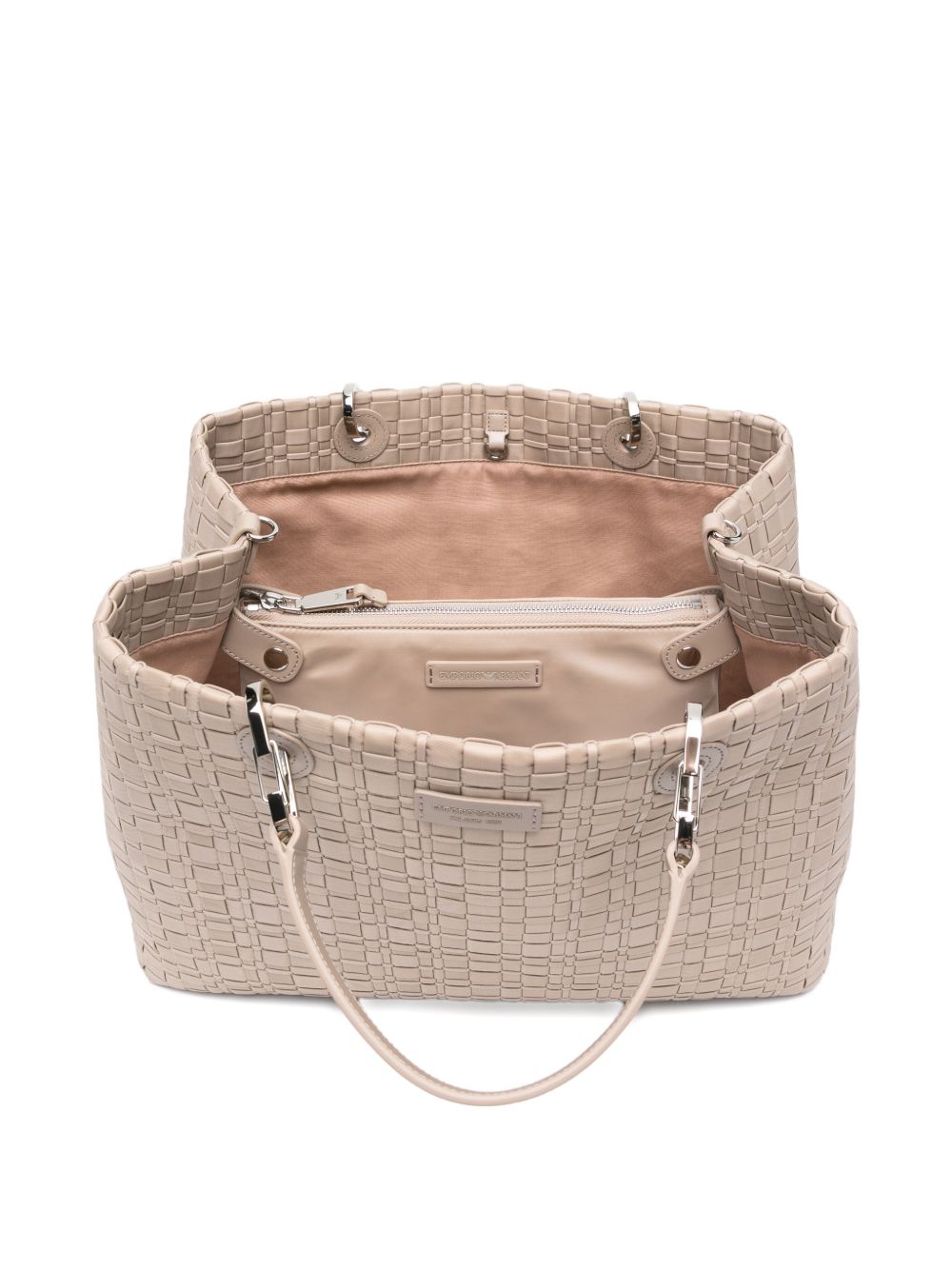 Emporio Armani Myea Medium Shopper Bag In Woven Nylon - view 2