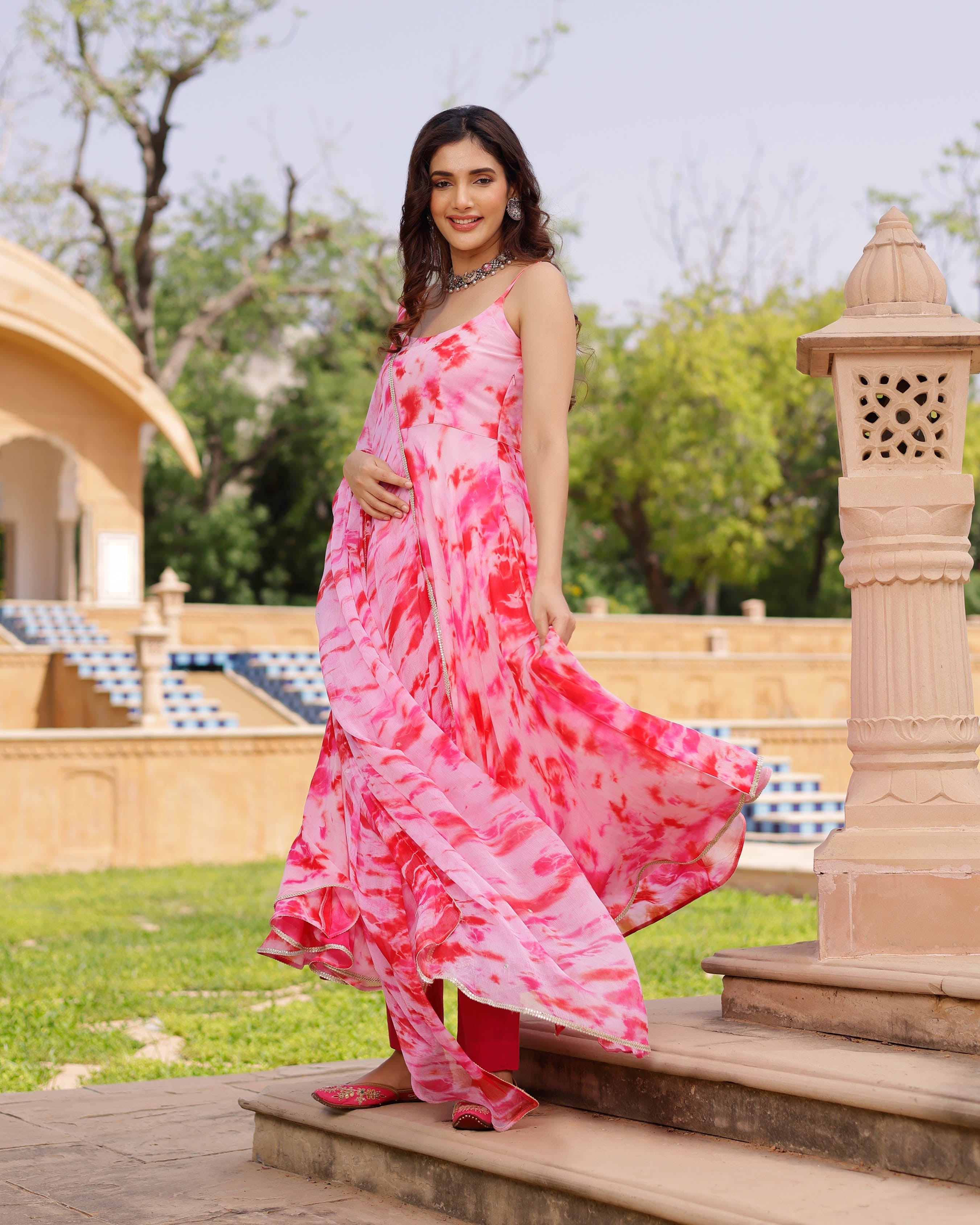 Aachho Rosie Georgette Tie & Dye Suit Set - view 7