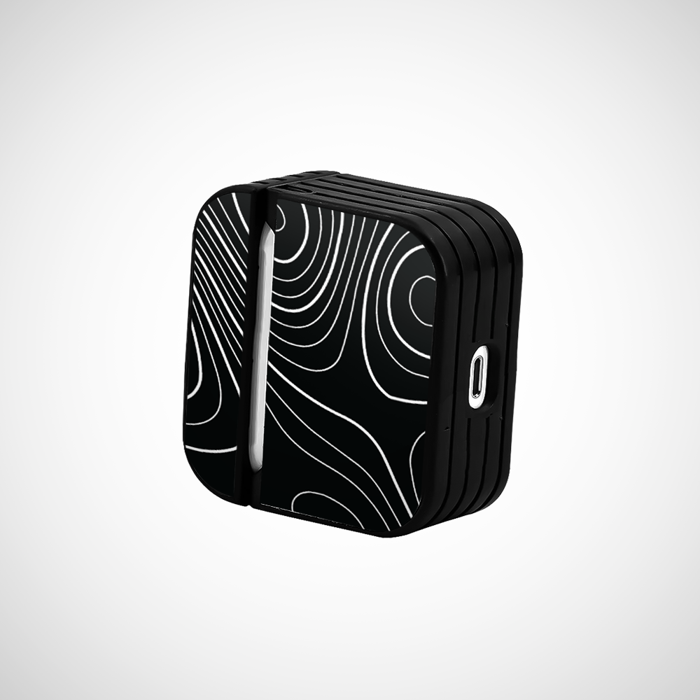 Cover It Up Black Topography Glass Airpods Pro 2 Case Covers - view 3