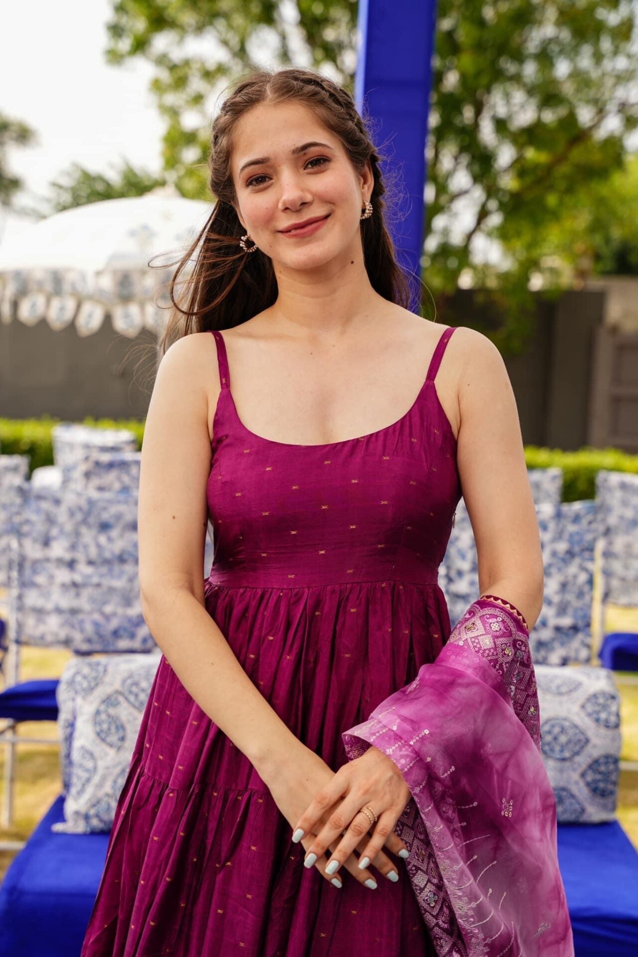 Idaho-o Anupriyaa Purple Silk set - view 6