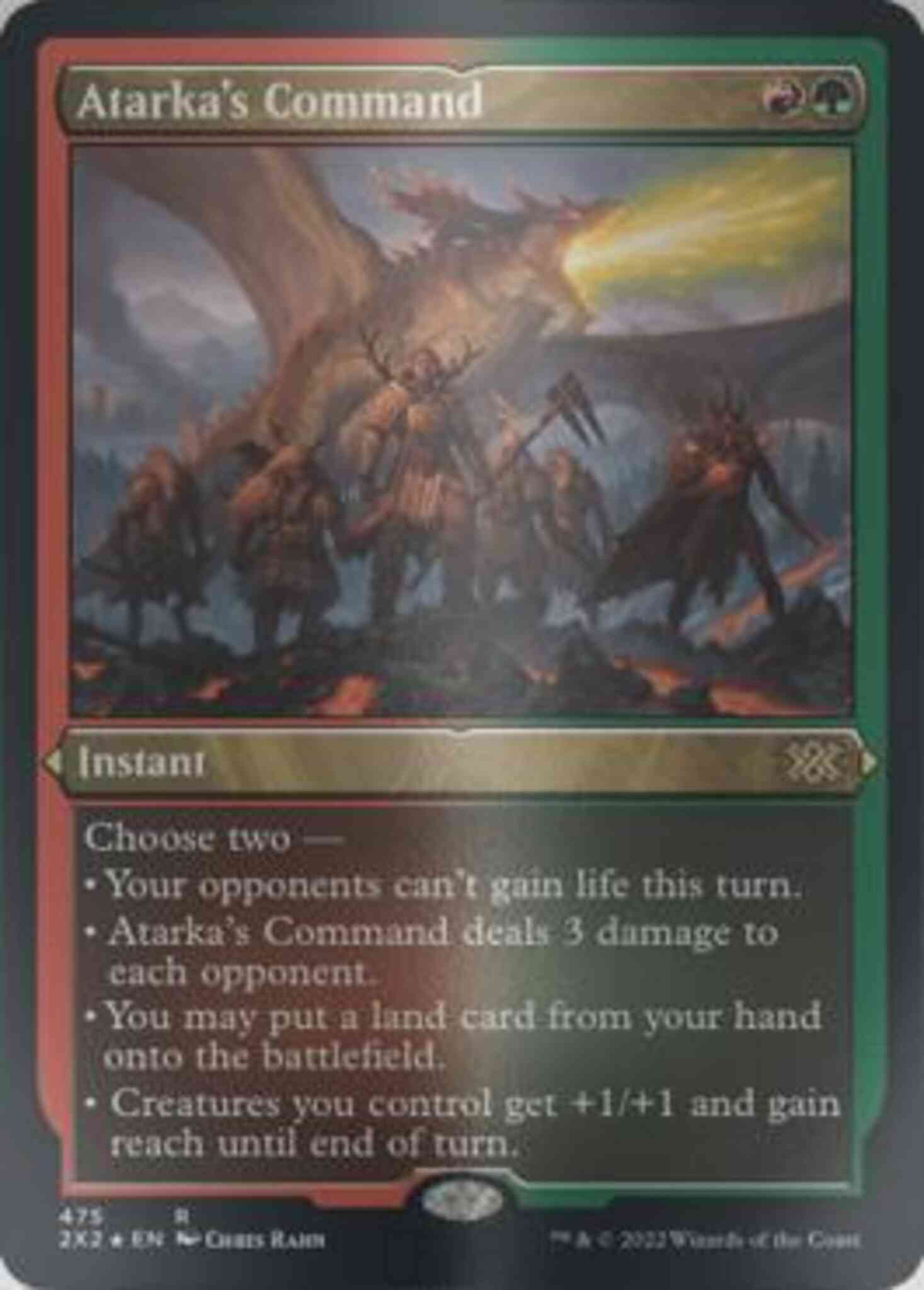 Command 475 double – Magic Atarka's Command [475] [Double Masters 2022] [Etched Foil]