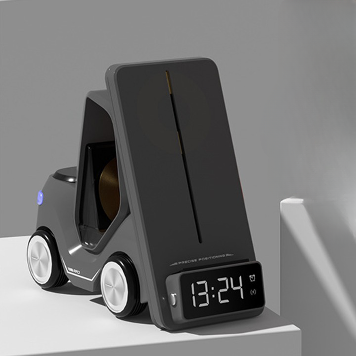 Peeperly Nexus 3-in-1 Wireless Charger Dock Station with Clock
