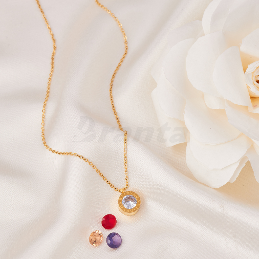 Branta Cubic Zirconium Studded Necklace