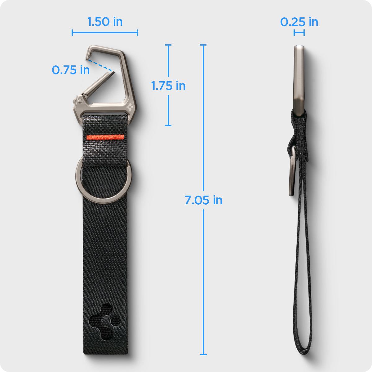 Accessories Carabiner Black Strap + Key Ring - view 13