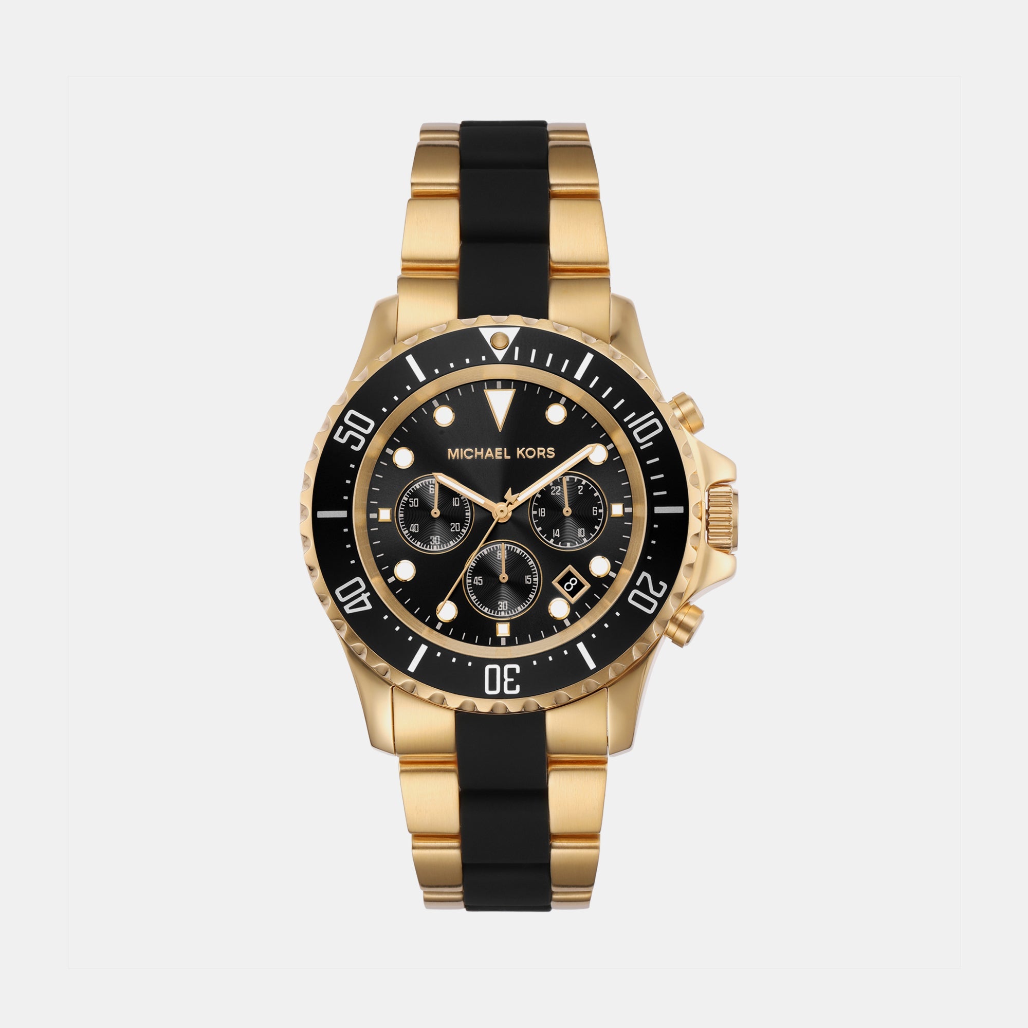 Michael Kors Everest Men Quartz Black Dial Chronograph Stainless Steel Watch MK8979