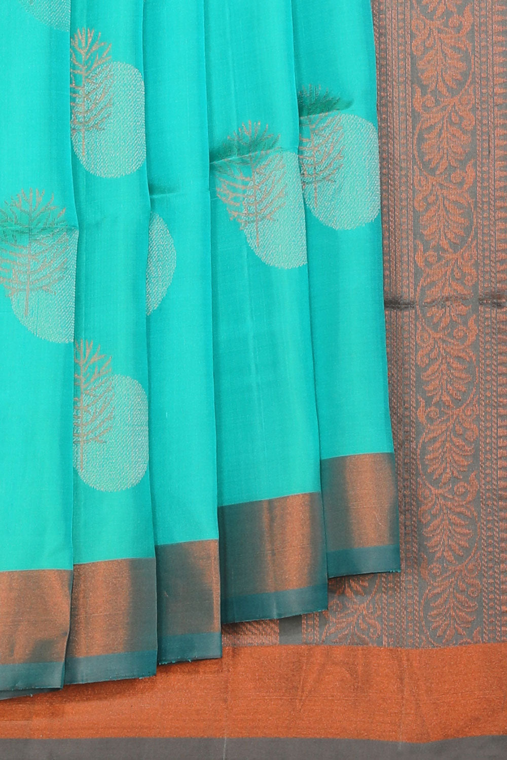 Kalanjali Gorgeous Sea-Blue Saree – Women's