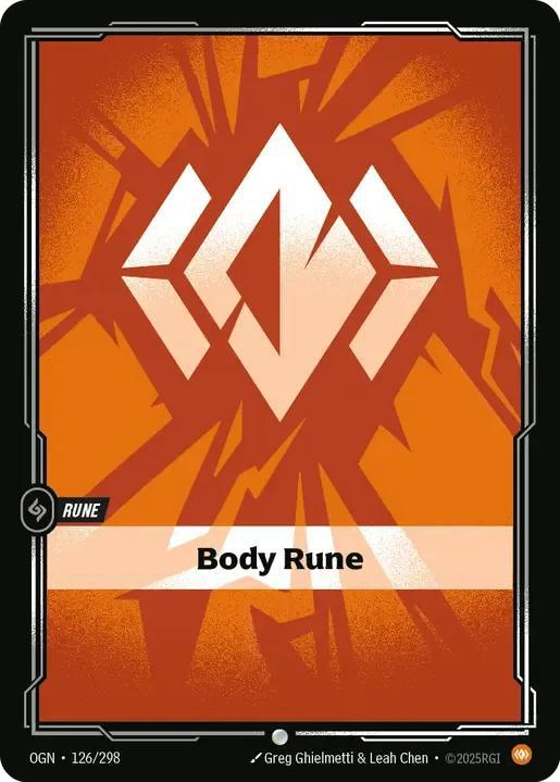 298 origins non-foil – Riftbound Body Rune - 126/298 [Origins] [Non-Foil]