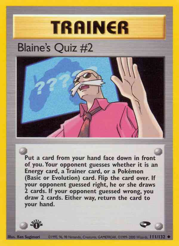 1st edition gym2-111 – Pokémon Blaine's Quiz #2 - 111/132 - Uncommon - 1st Edition [gym2-111] [Non-Holo]