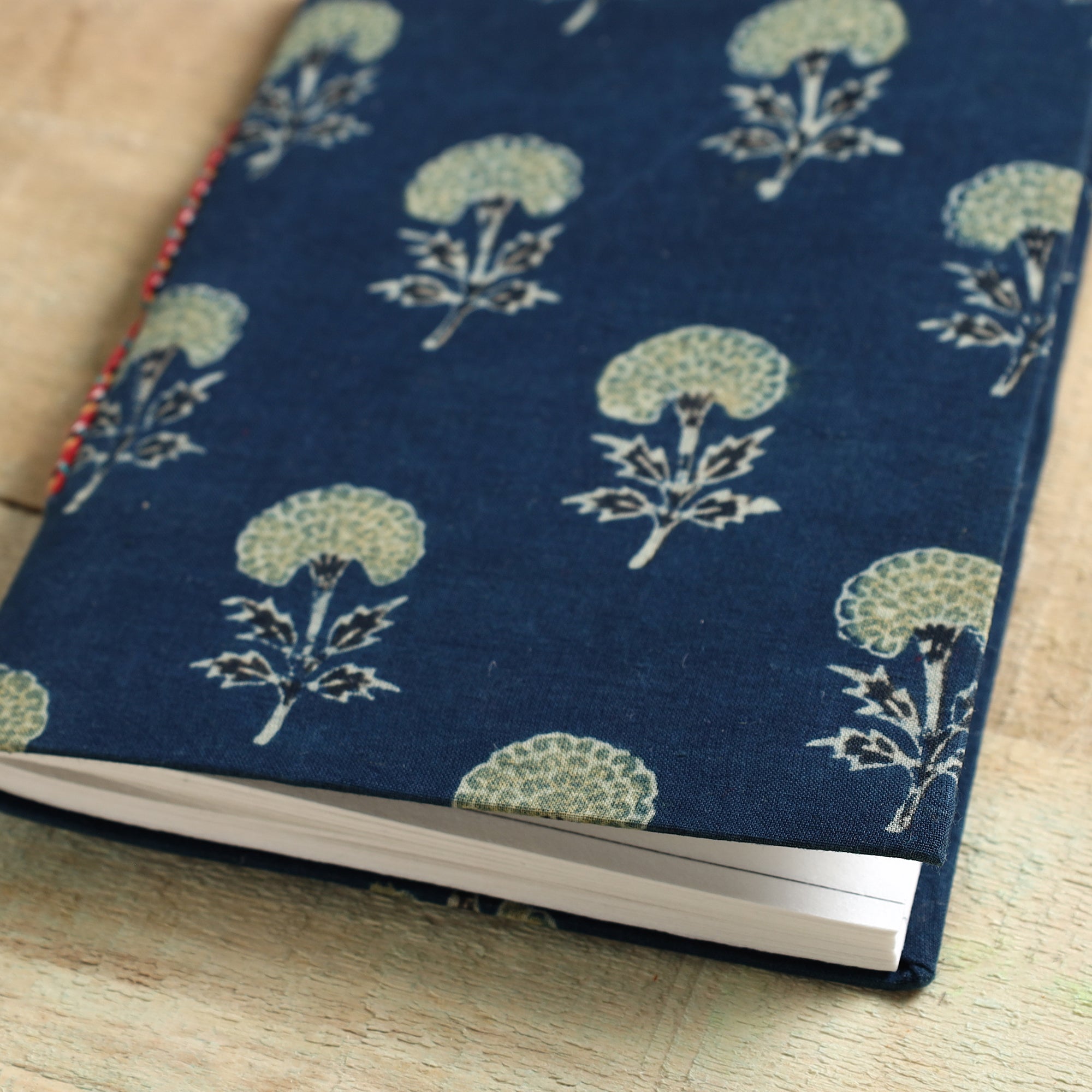 BINDAAS UNLIMITED Blue - Ajrakh Fabric Cover Handmade Paper Notebook (7 x 5 in) - view 2
