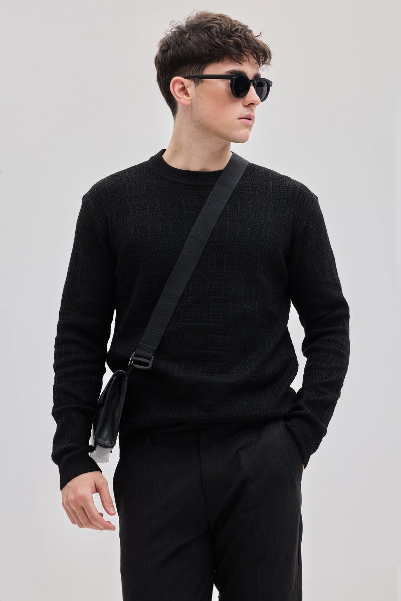 SNITCH Black Knitted Sweater - view 5