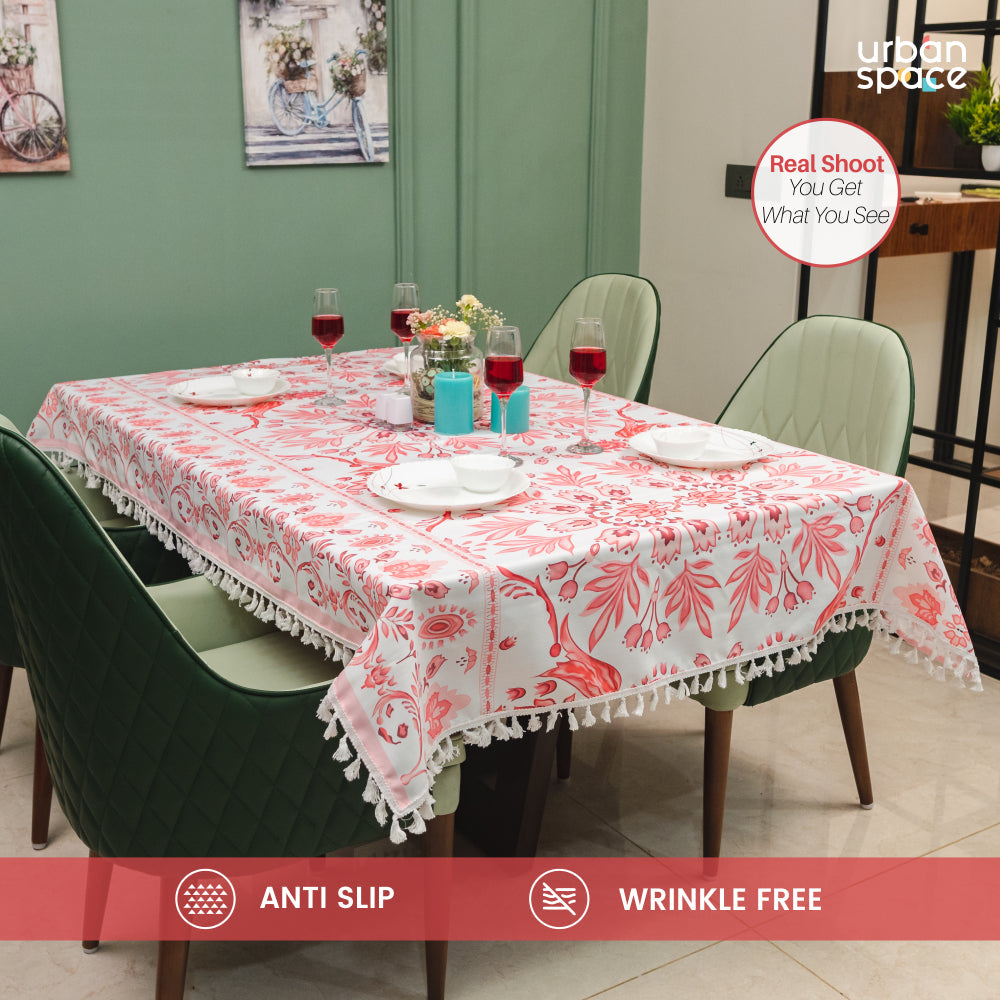 Urban Space Home Furnishing Sicilia : Anti Skid & Water resistant Linen textured Premium table cover for dining table - Rhythm - view 4