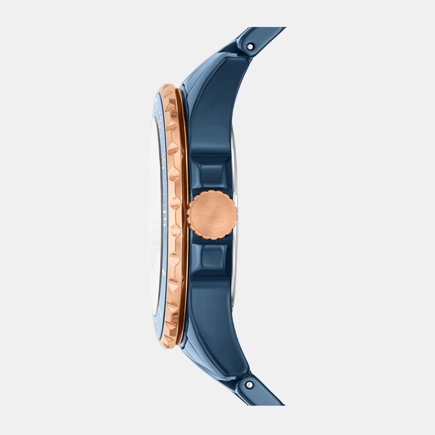 Fossil Fb-01 Women Quartz Blue Dial Analog Stainless Steel Watch CE1125 - view 2