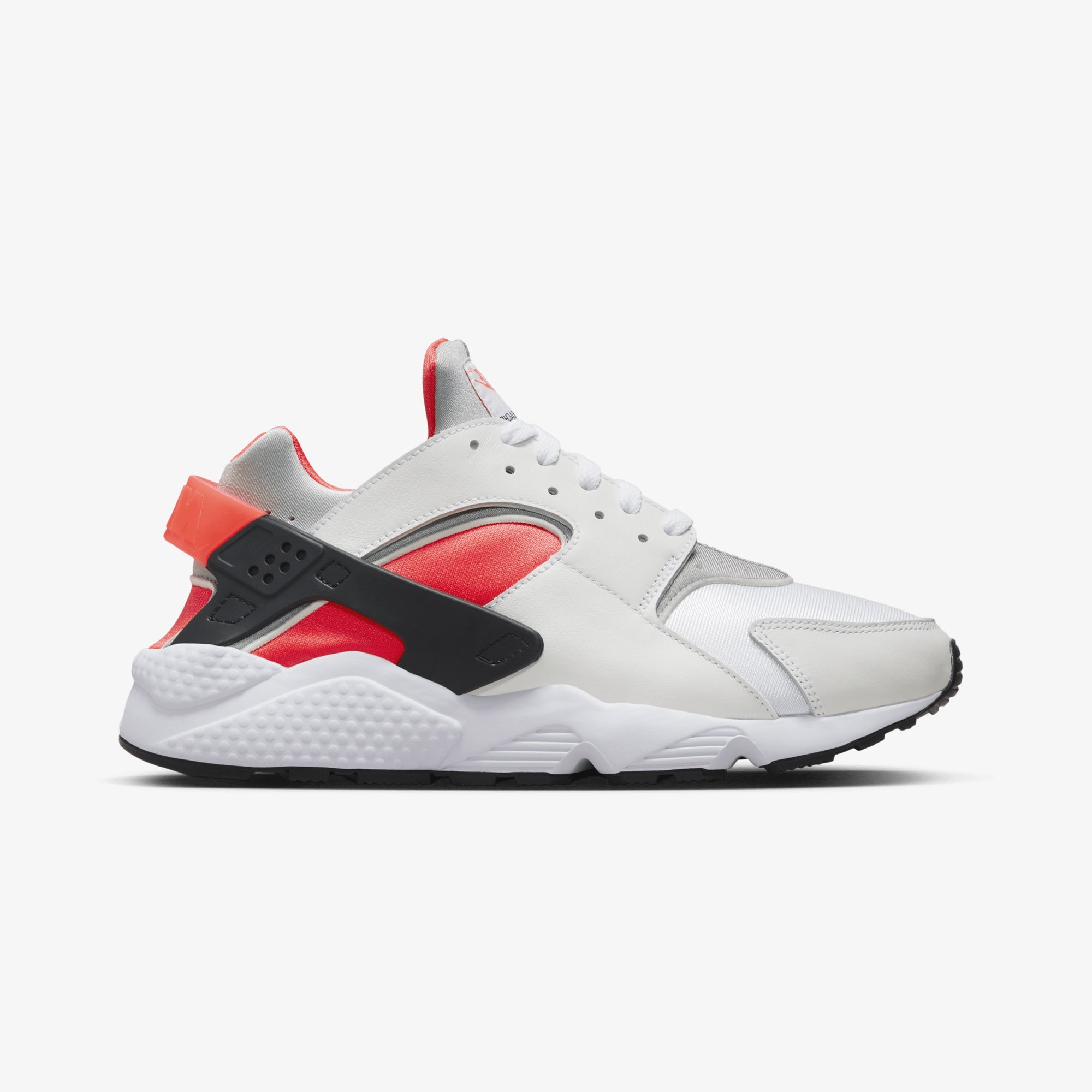 Nike | AIR HUARACHE { WHITE/METALLIC SILVER-INFRARED 23-BLACK - view 6