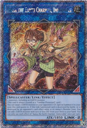 Yu-Gi-Oh! Aussa the Earth Charmer, Immovable - RA04-EN078 - Platinum Secret Rare - 1st Edition
