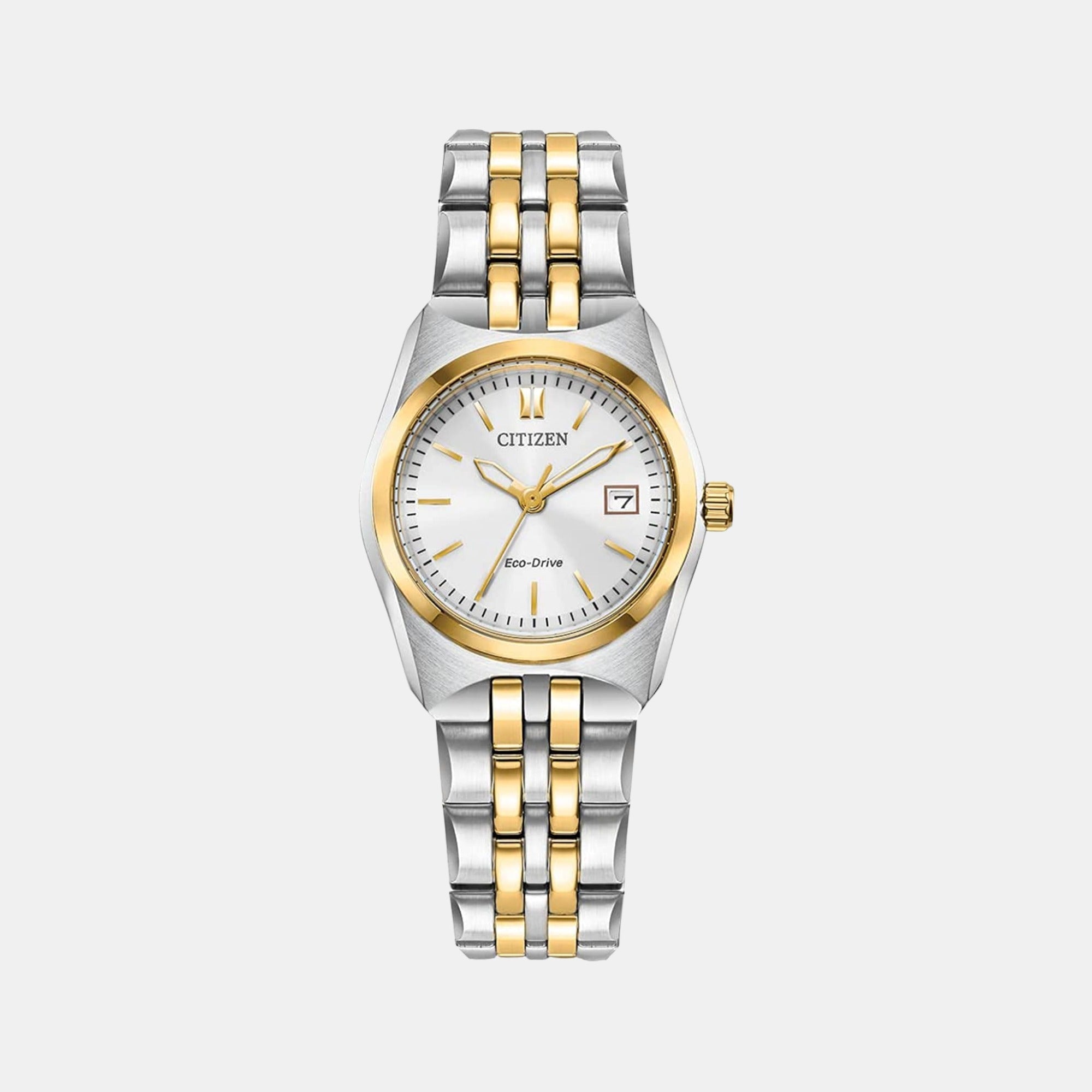 Citizen Corso Women Eco-Drive White Dial Analog Stainless Steel Watch EW2299-50A