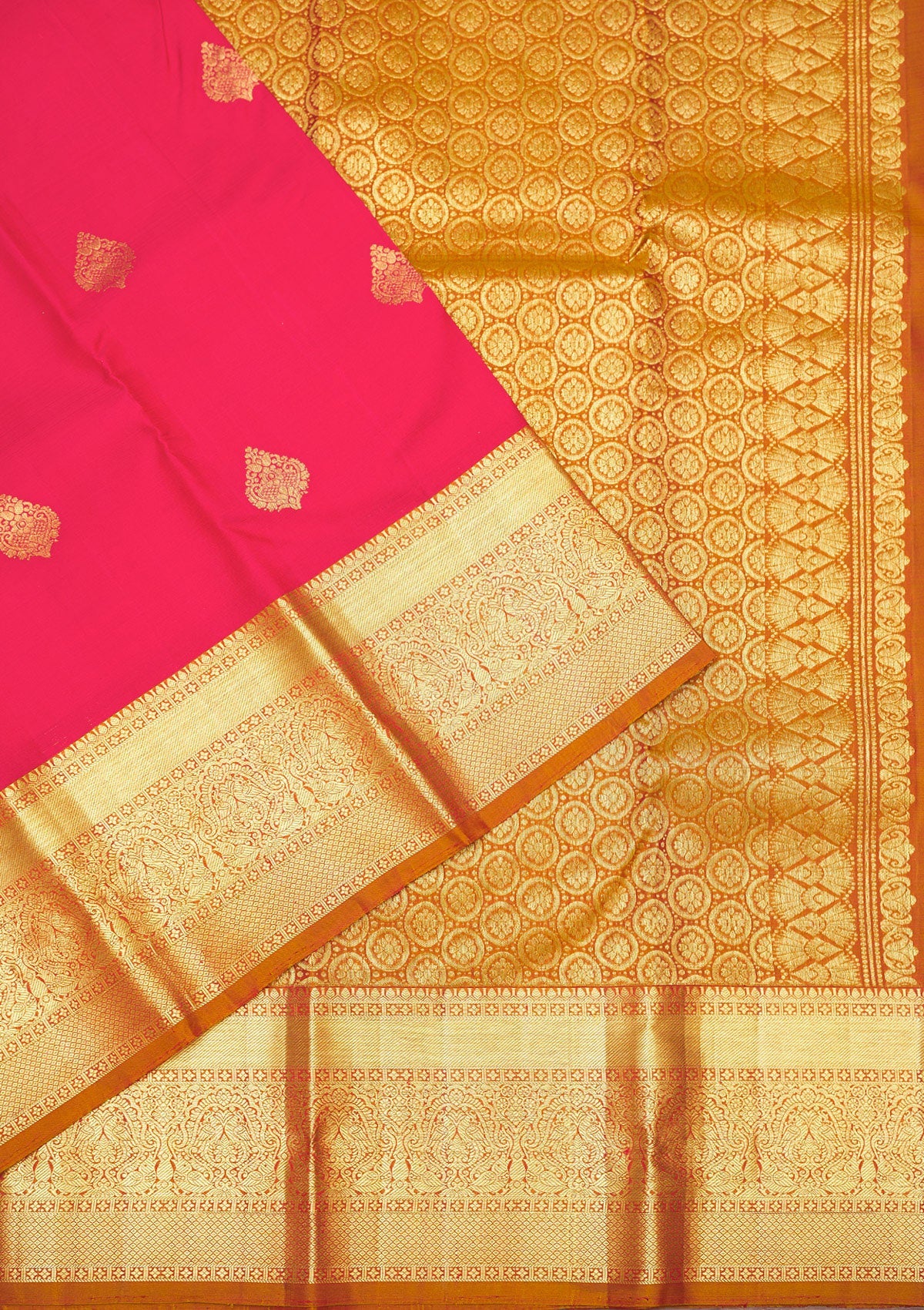Koskii Rani Pink Zariwork Pure Silk Saree – Women's - view 3