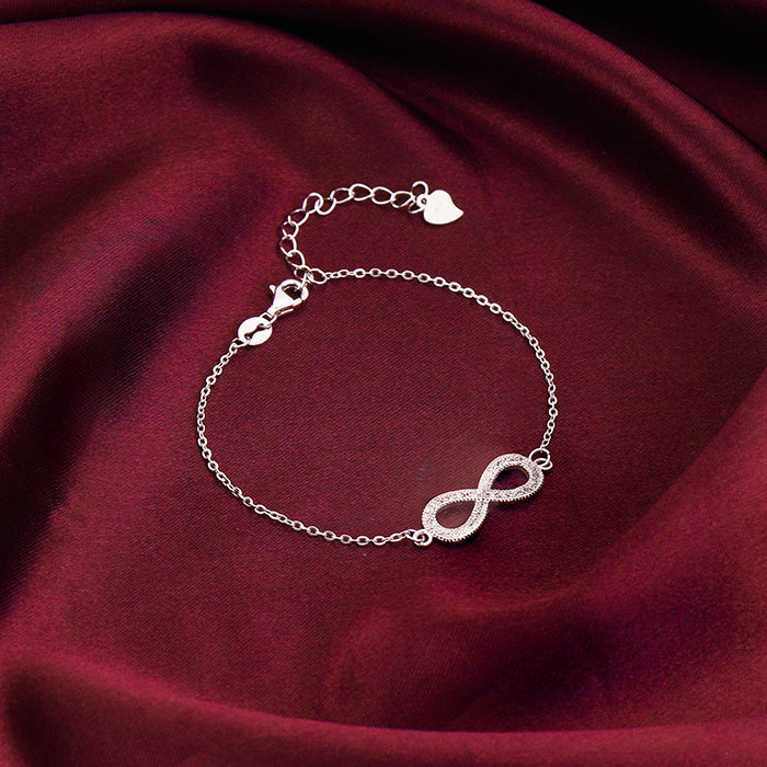 GIVA Jewellery Silver Infinity Bracelet - view 2