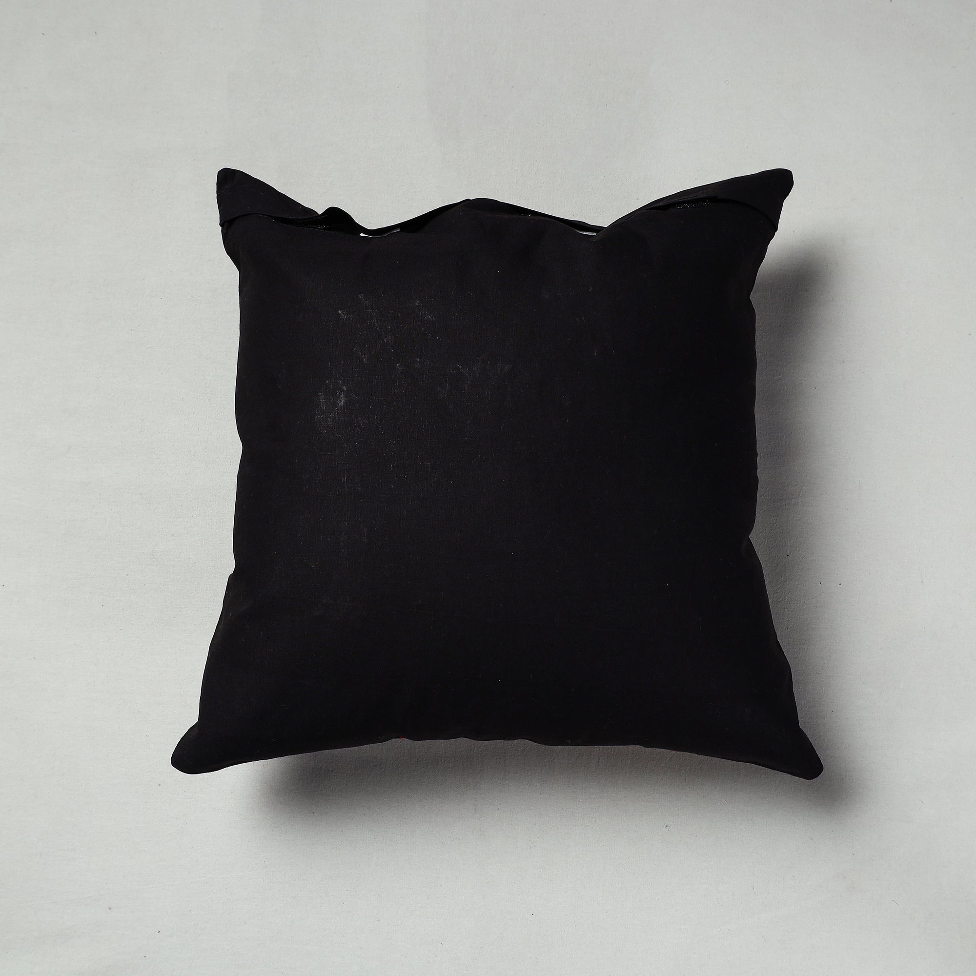 ASHOKA ASSEMBLE - CELEBRATING CRAFTS OF ODISHA Black - Pipli Applique Work Cotton Cushion Cover (16 x 16 in) - view 3