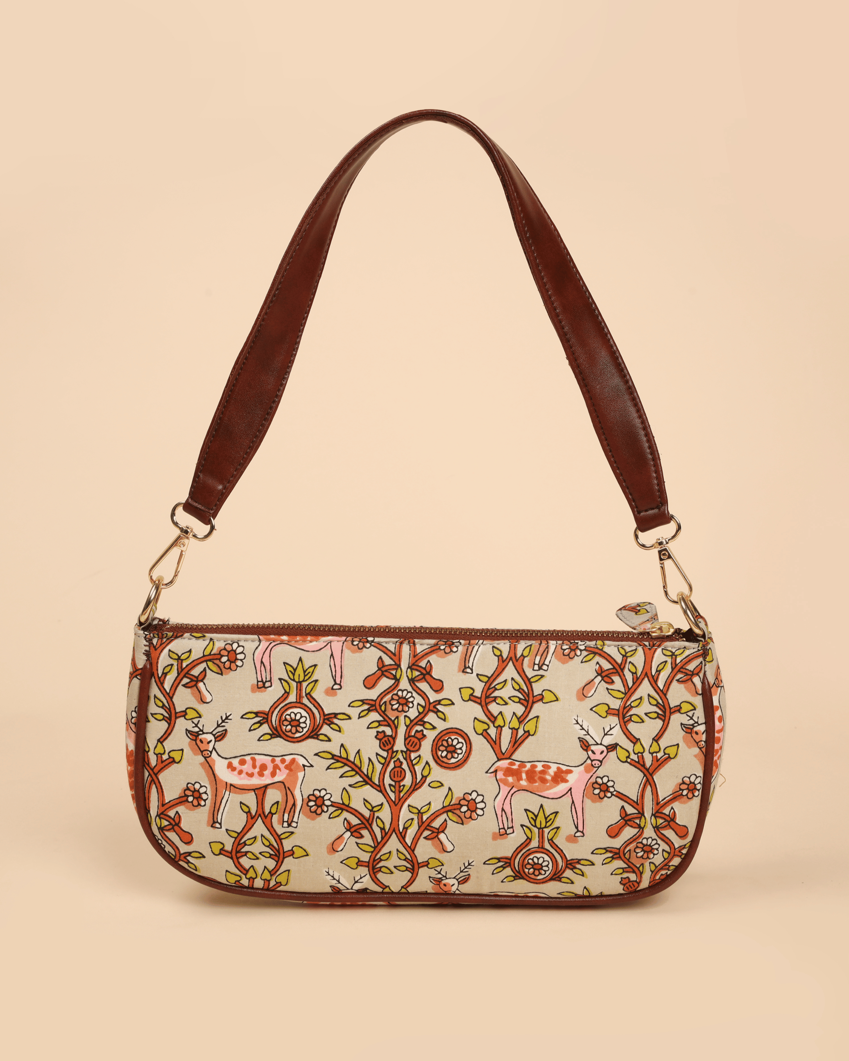 Aachho Jungle Fury Handblock Baguette Bag