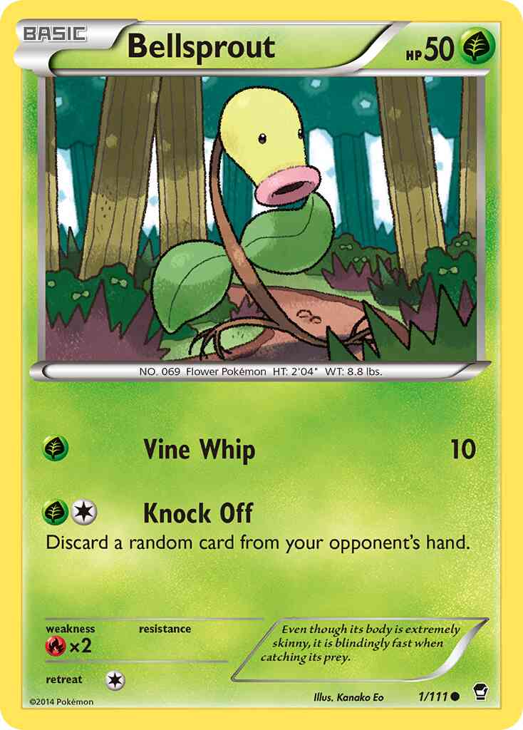 Common xy3-1 reverse – Pokémon Bellsprout - 1/111 - Common [xy3-1] [Reverse Holo]
