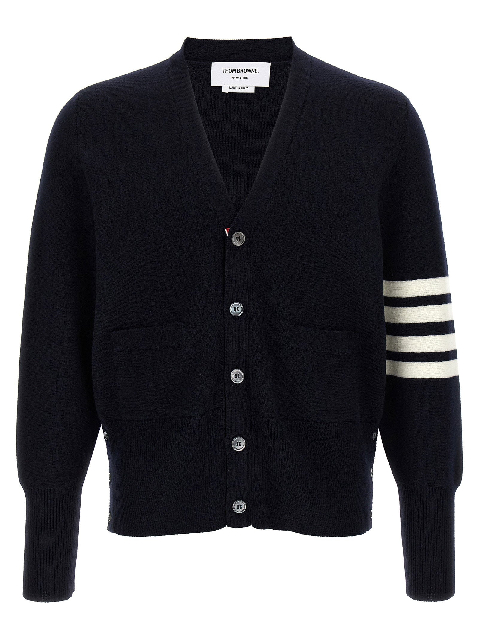 Thom Browne 4-bar Wool Cardigan – 100% virgin wool