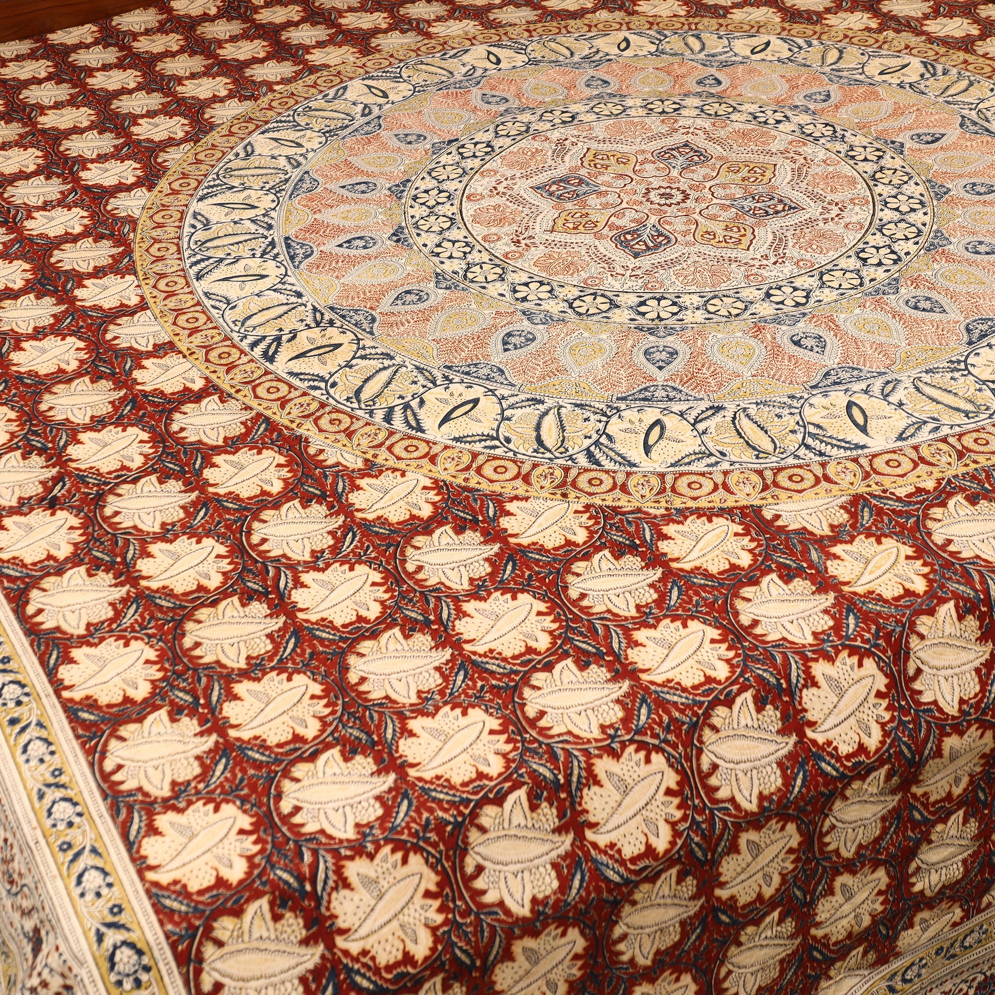 SOUTH KARGHA Block Print Cotton Double Kalamkari Bed Sheet Set 50 - view 2