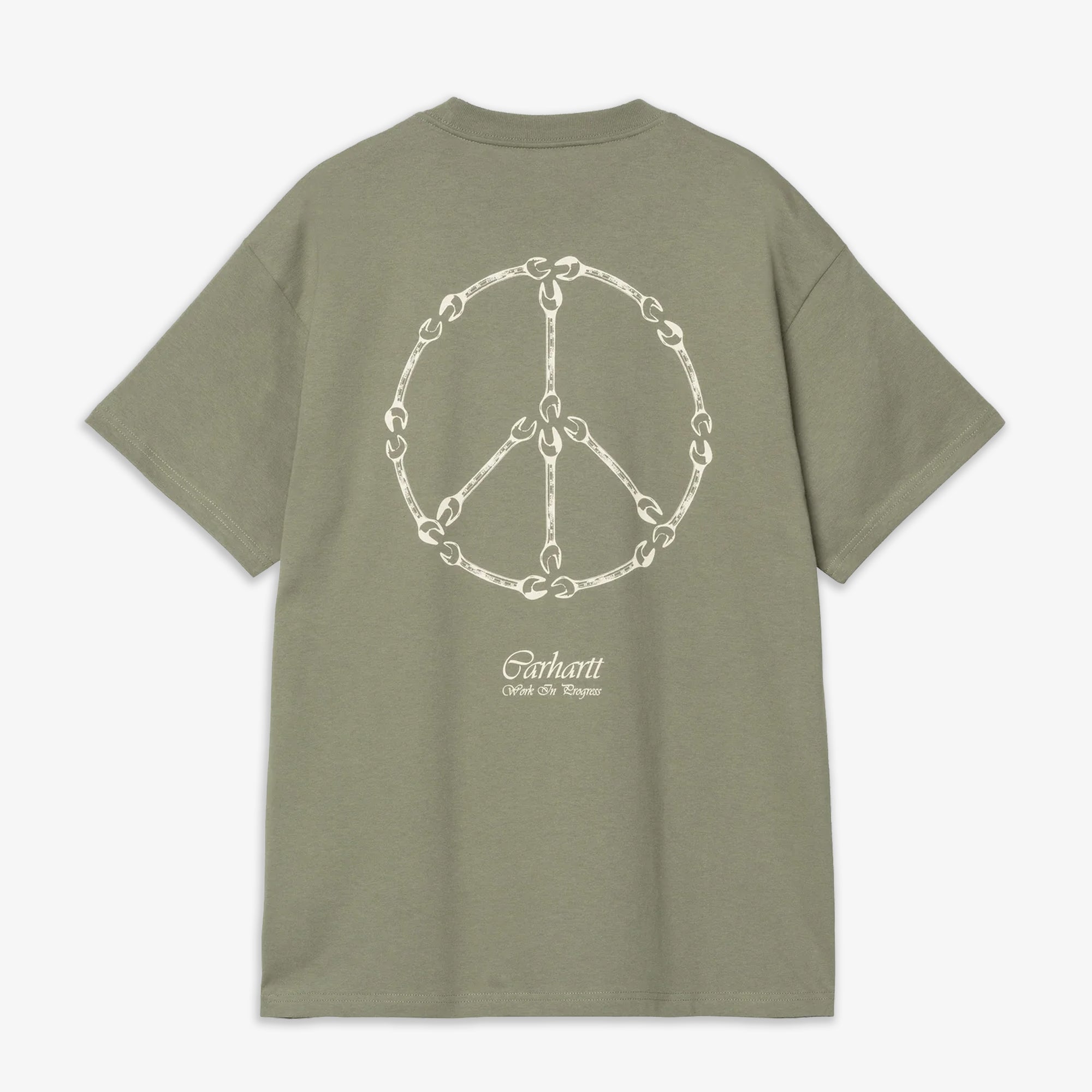 Carhartt | S/S PEACE AND WORK T-SHIRT { DOLLAR GREEN/NATURAL - view 2