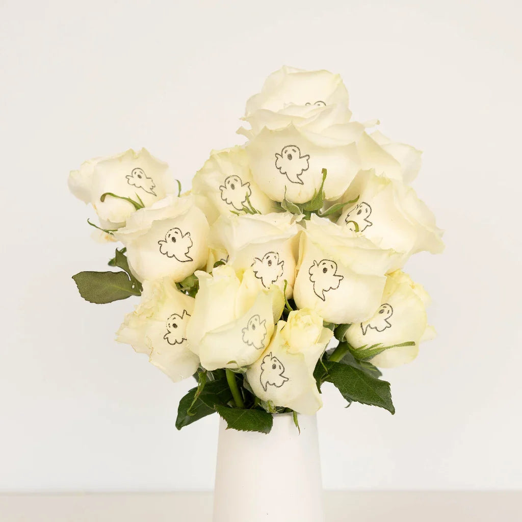 FiftyFlowers Glow in The Dark Ghost White Rose - view 2