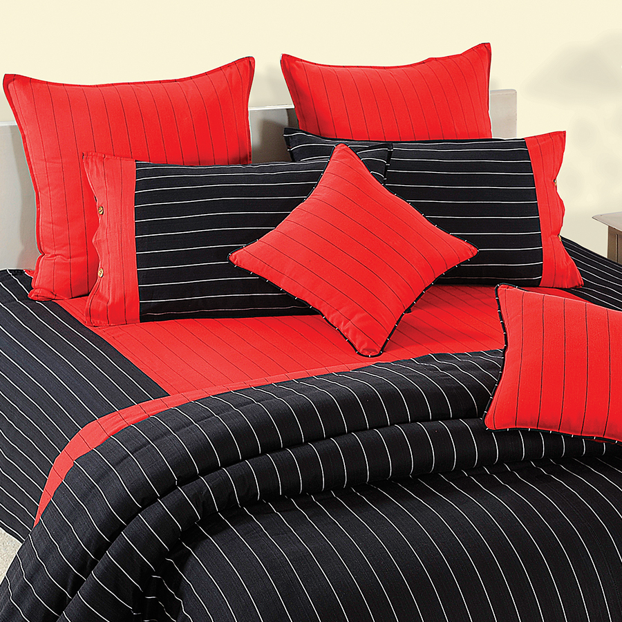 Swayam India Black Stripes Bed Sheets - Magical Linea - 5603 - view 3