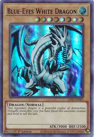 Yu-Gi-Oh! Blue-Eyes White Dragon (Purple) - LDS2-EN001 - Ultra Rare - 1st Edition