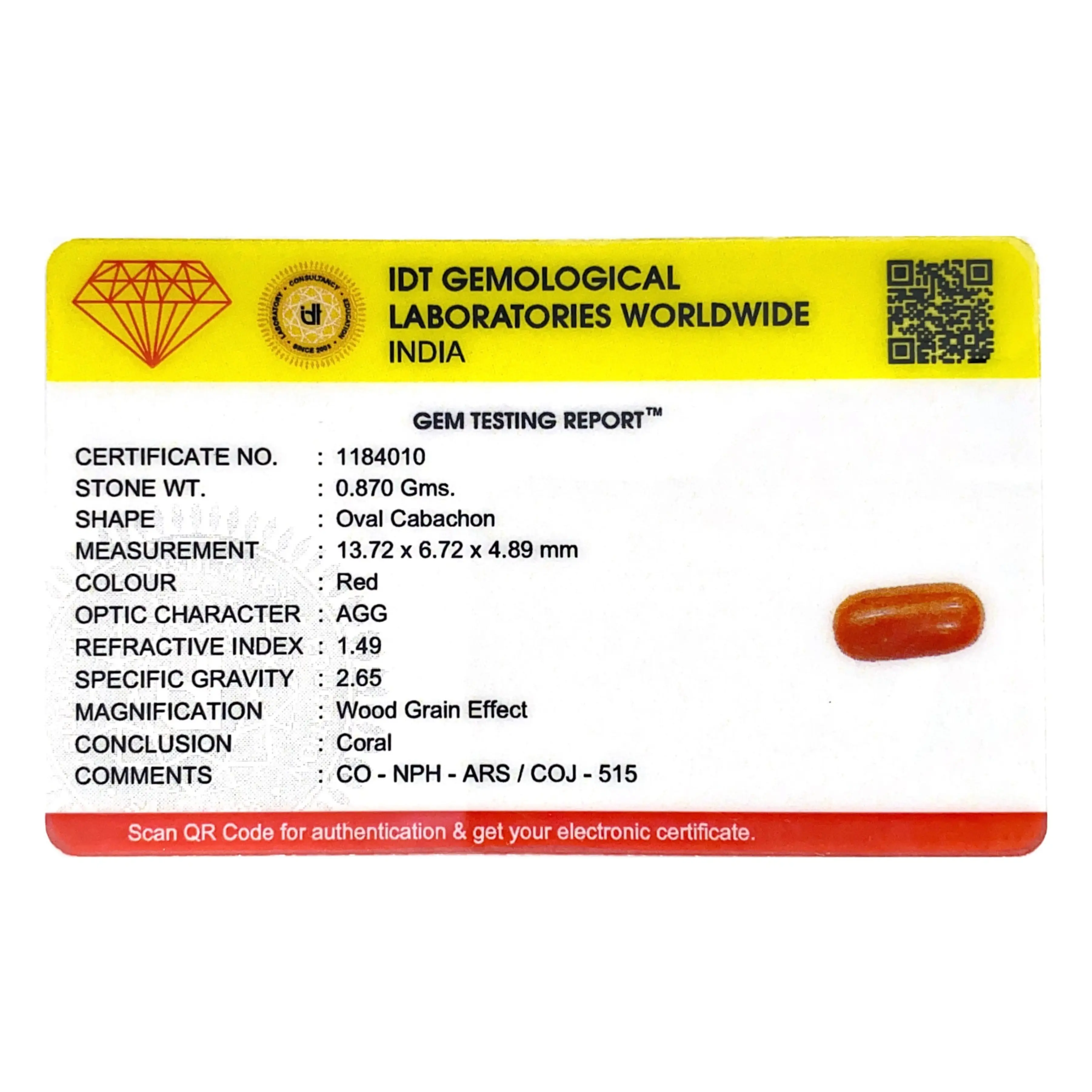 Pramogh Red Coral - 4.35 Carat - view 4