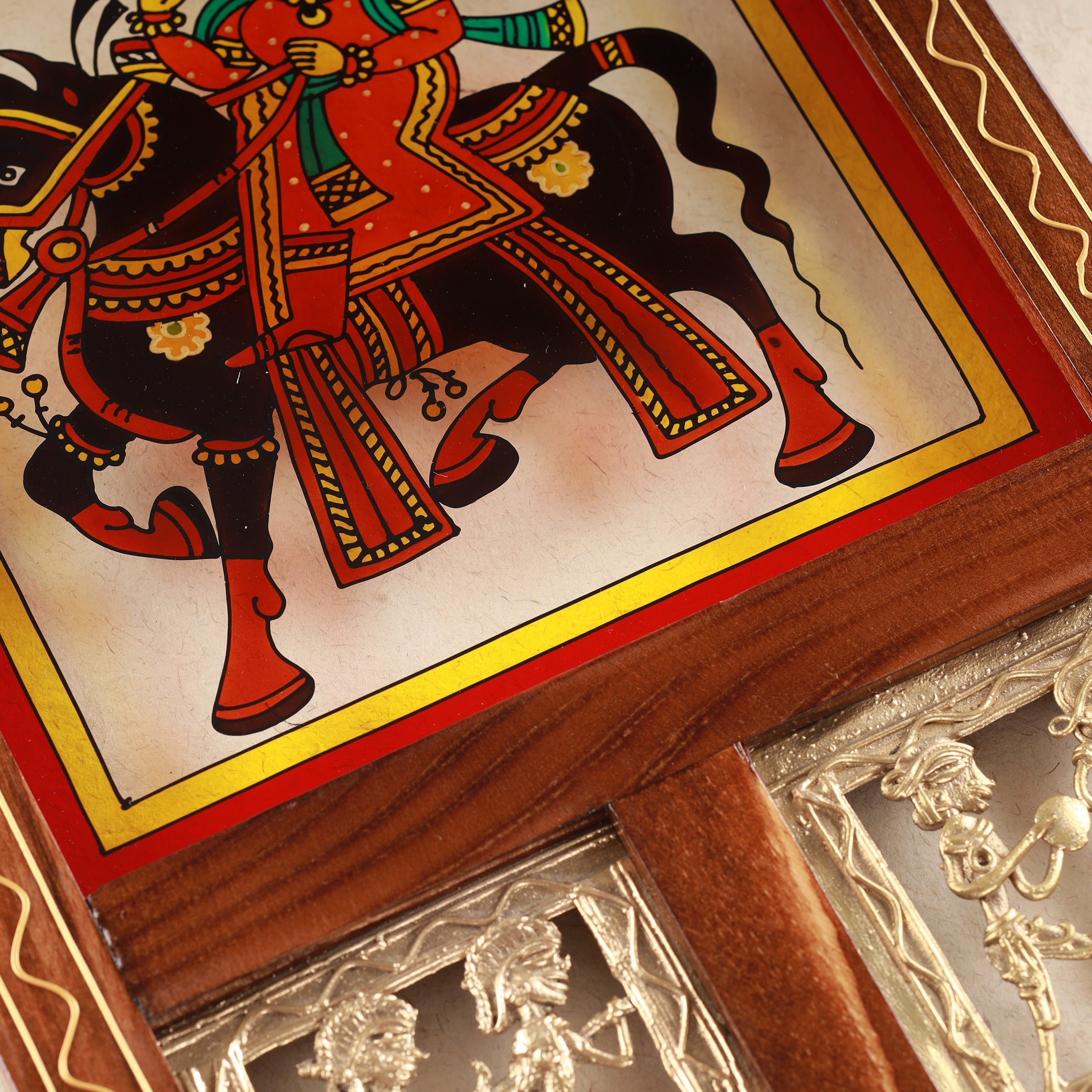 INDIHANDS Ashwa -The Phad Horse Wall Art Frame - view 4