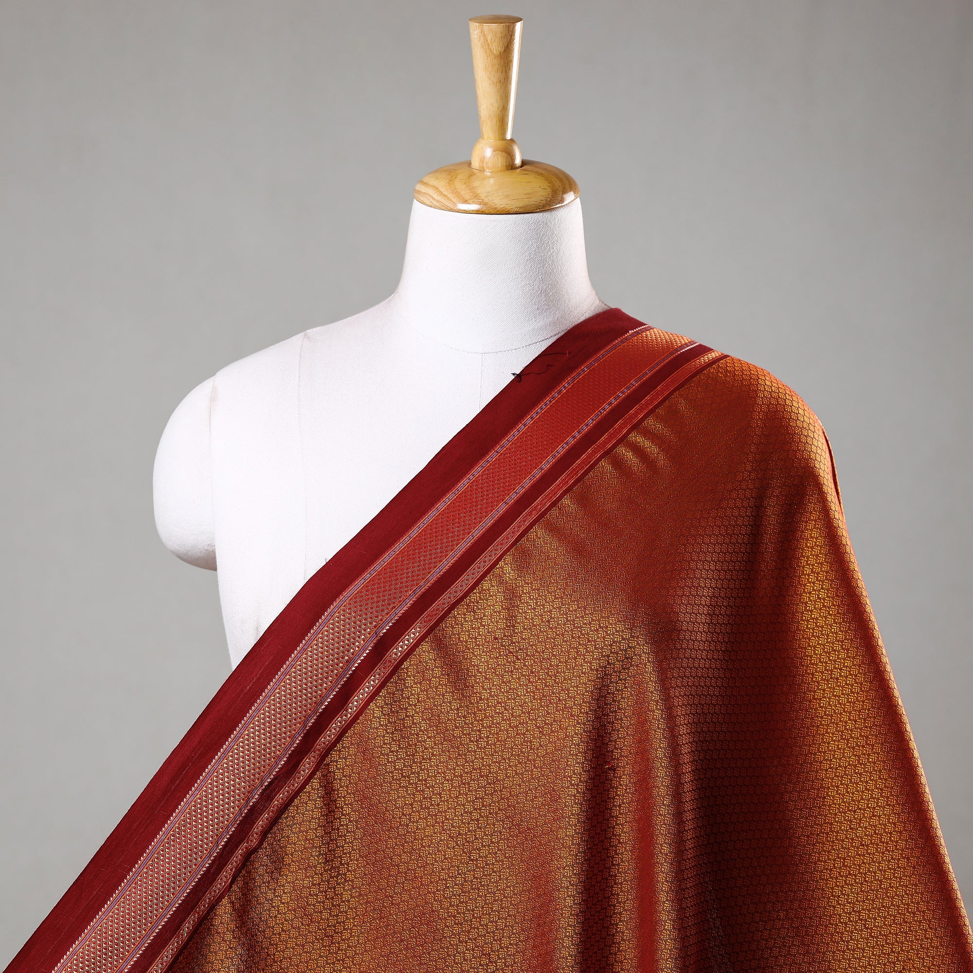 SOUTH KARGHA Brown - Karnataka Khun Weave Cotton Fabric - view 2